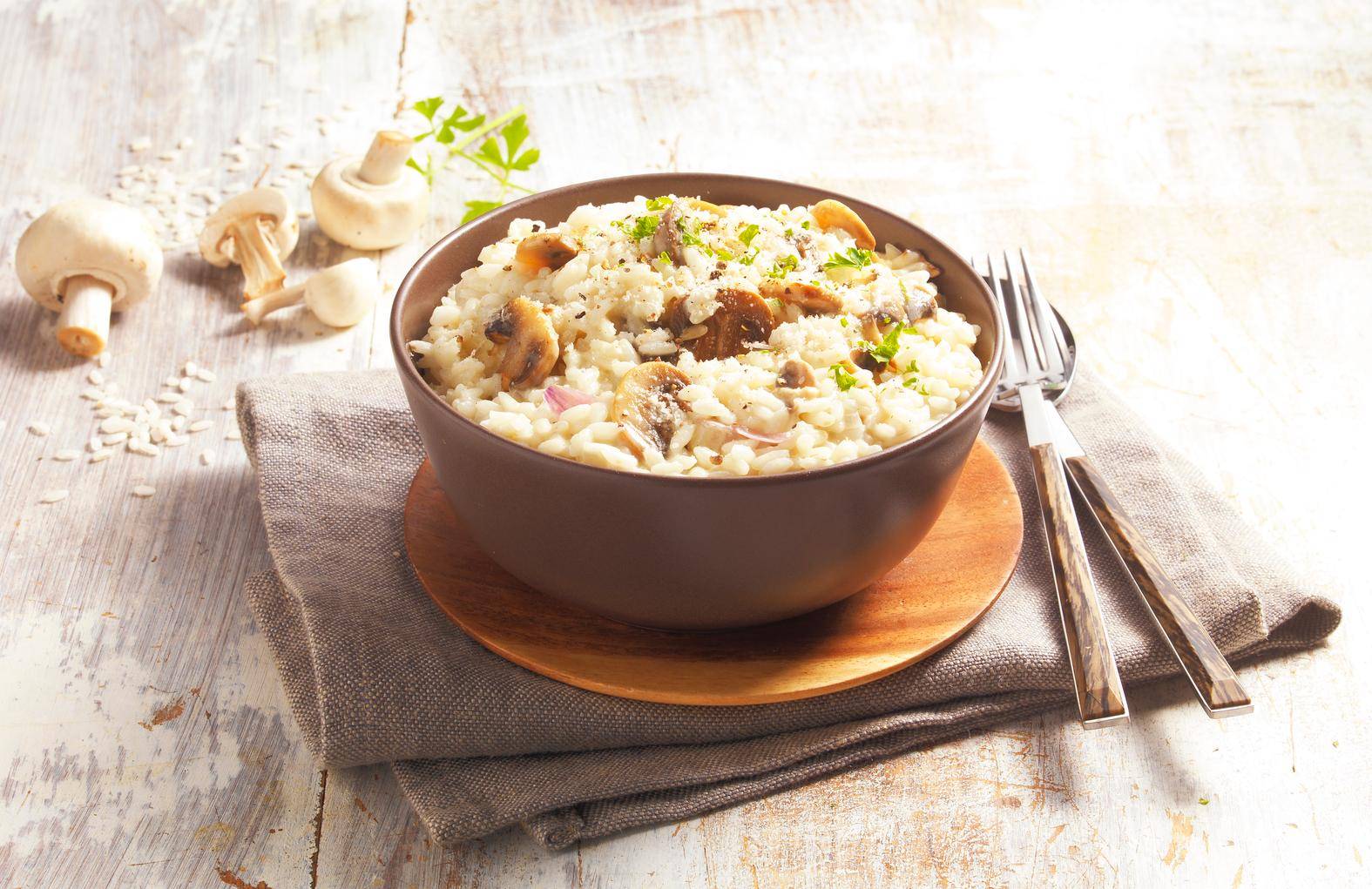 Risotto au gorgonzola et aux champignons - Recette Cook'in One | Moulinex