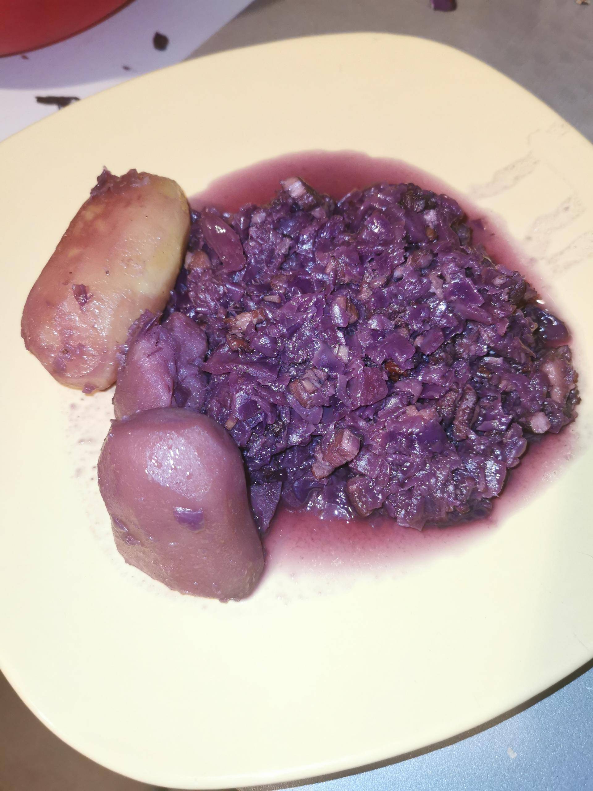 Chou rouge lardons oignons - Recette Cookeo | Moulinex