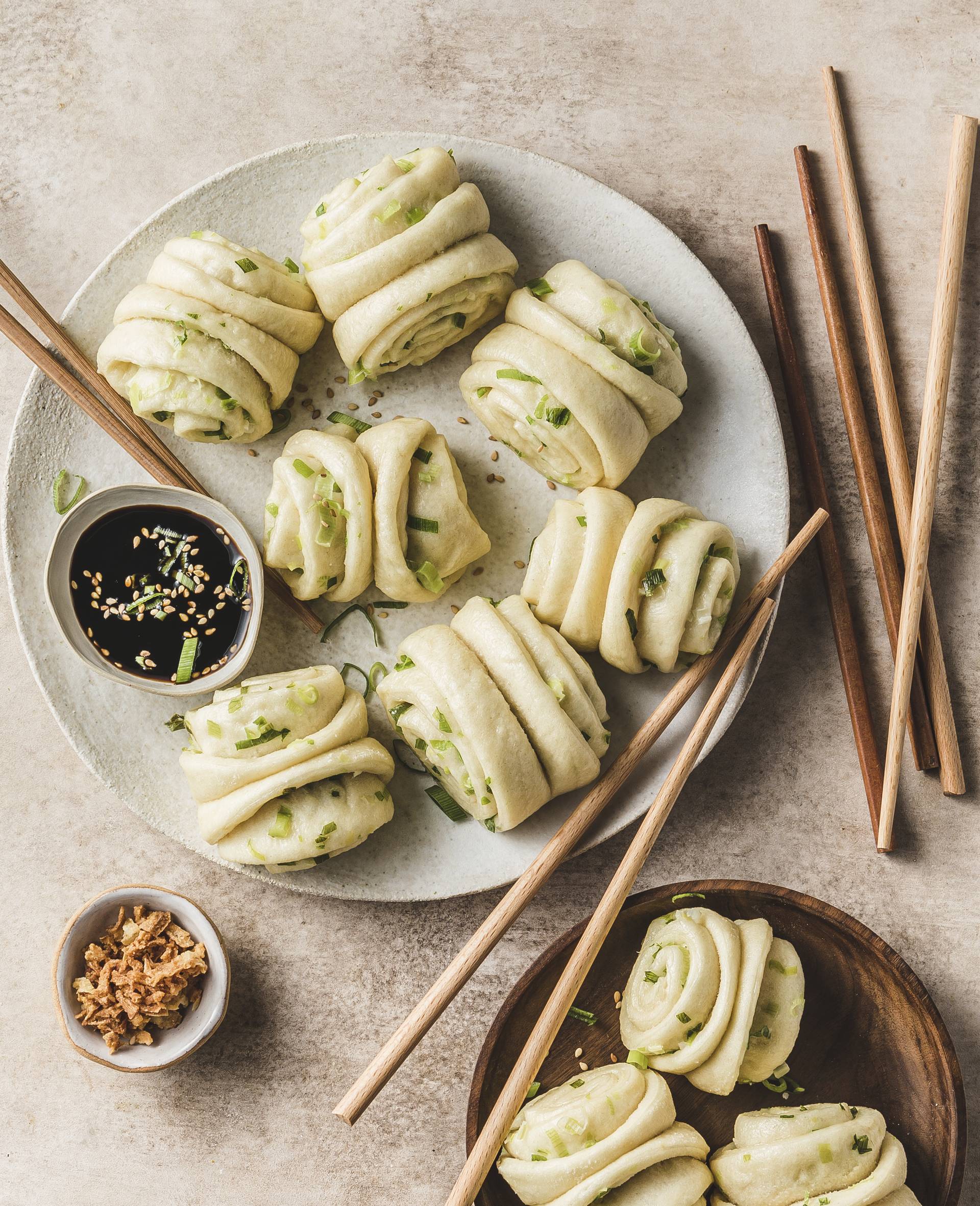 Pains vapeur chinois à la ciboule - Recette Companion Connect XL | Moulinex
