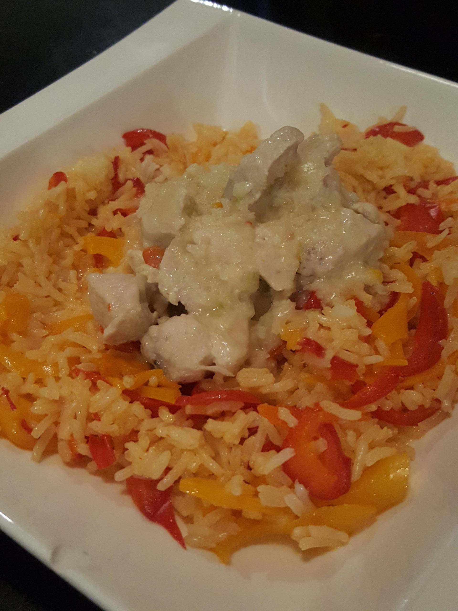 Poulet coco et riz aux poivrons - Recette Companion Connect | Moulinex