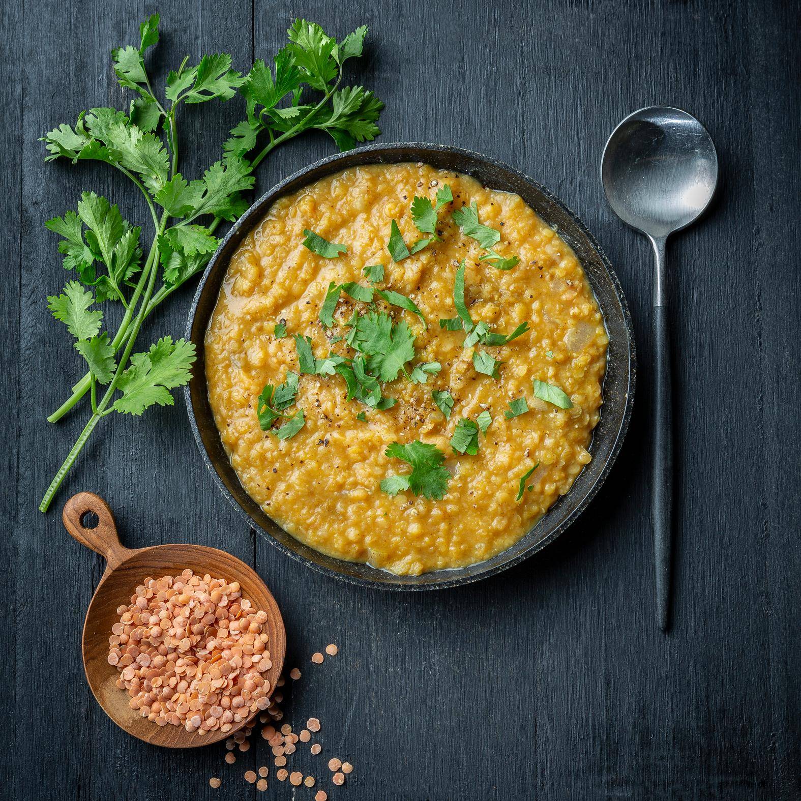 Vegan dahl met koraallinzen - Recette Cookeo | Moulinex