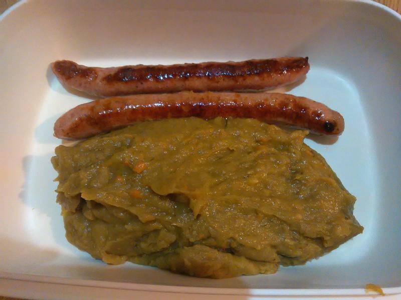 Purée de pois cassés et chipolatas - Recette Cookeo | Moulinex