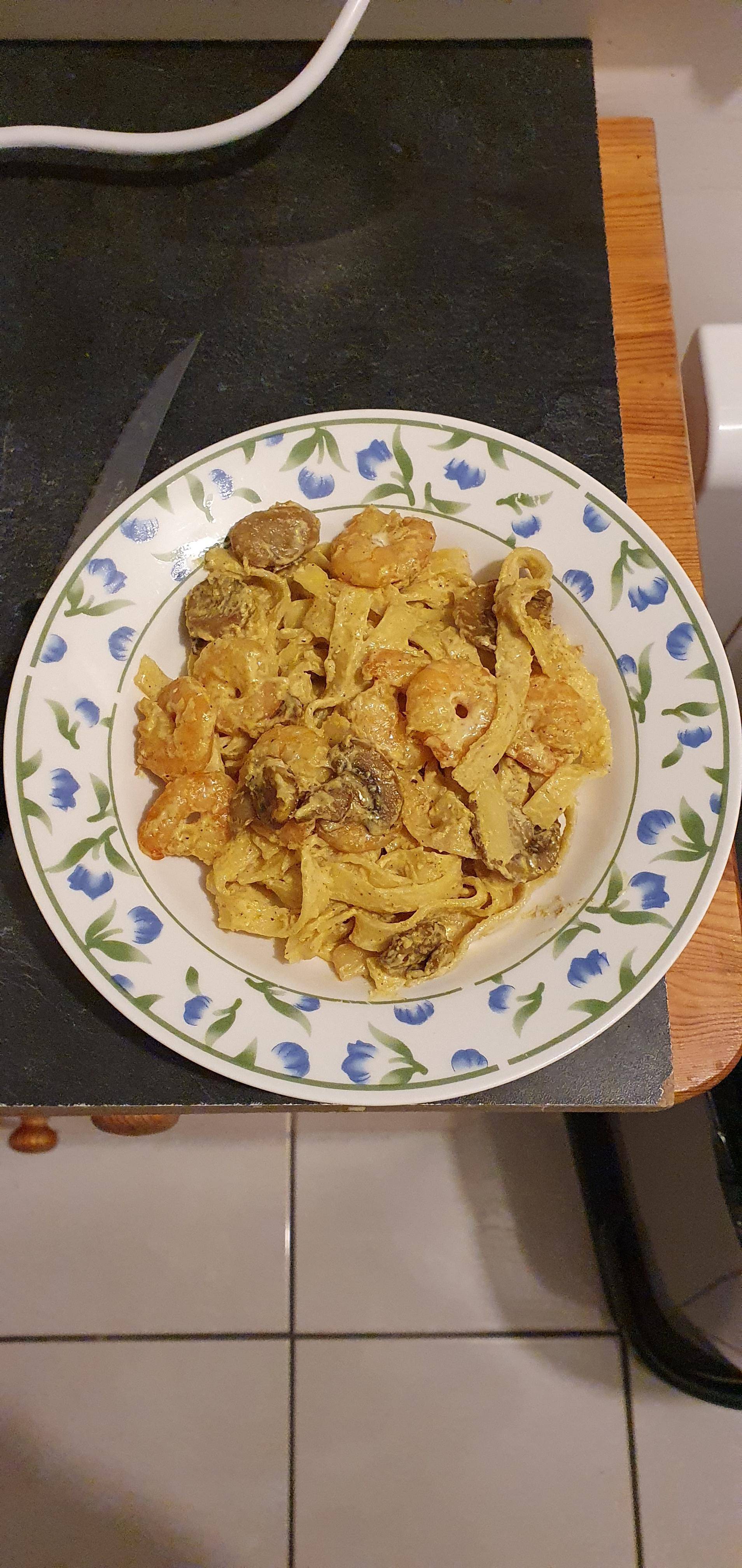 Crevette au curry avec tagliatelles - Recette Cookeo | Moulinex