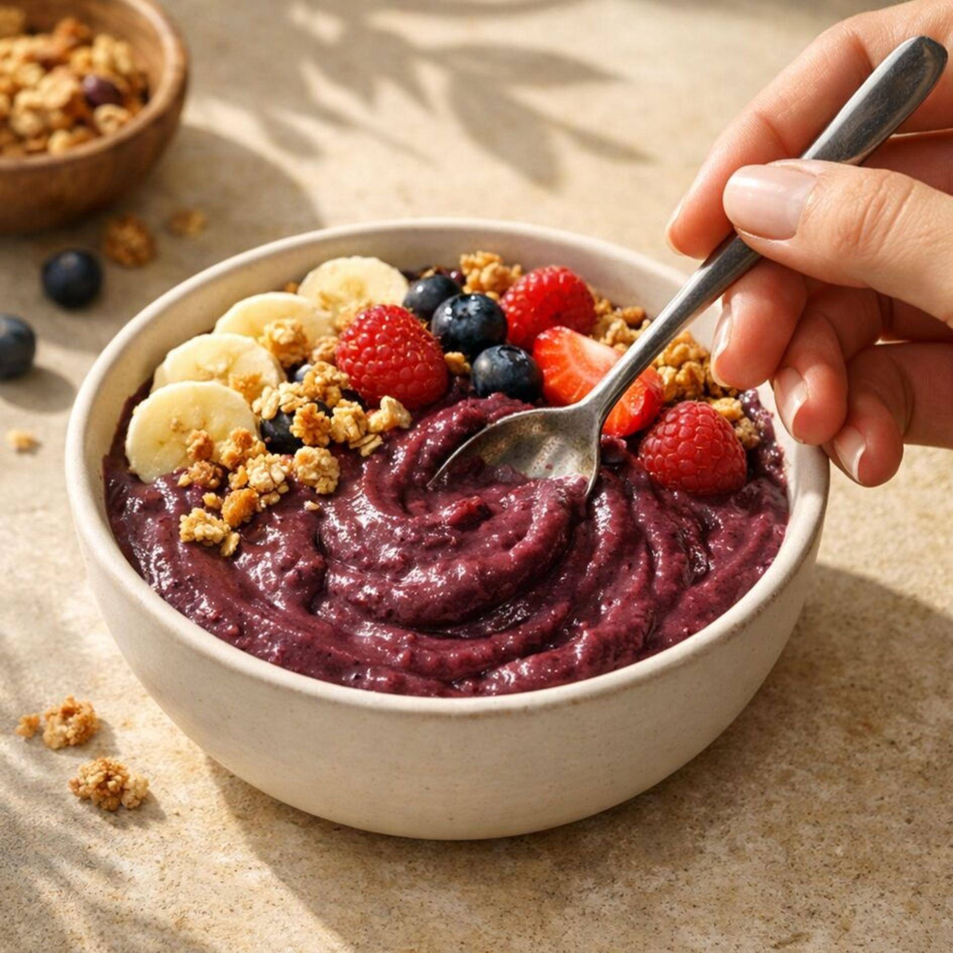 Bol froyo baies d’açaï - Recette Freezi | Moulinex