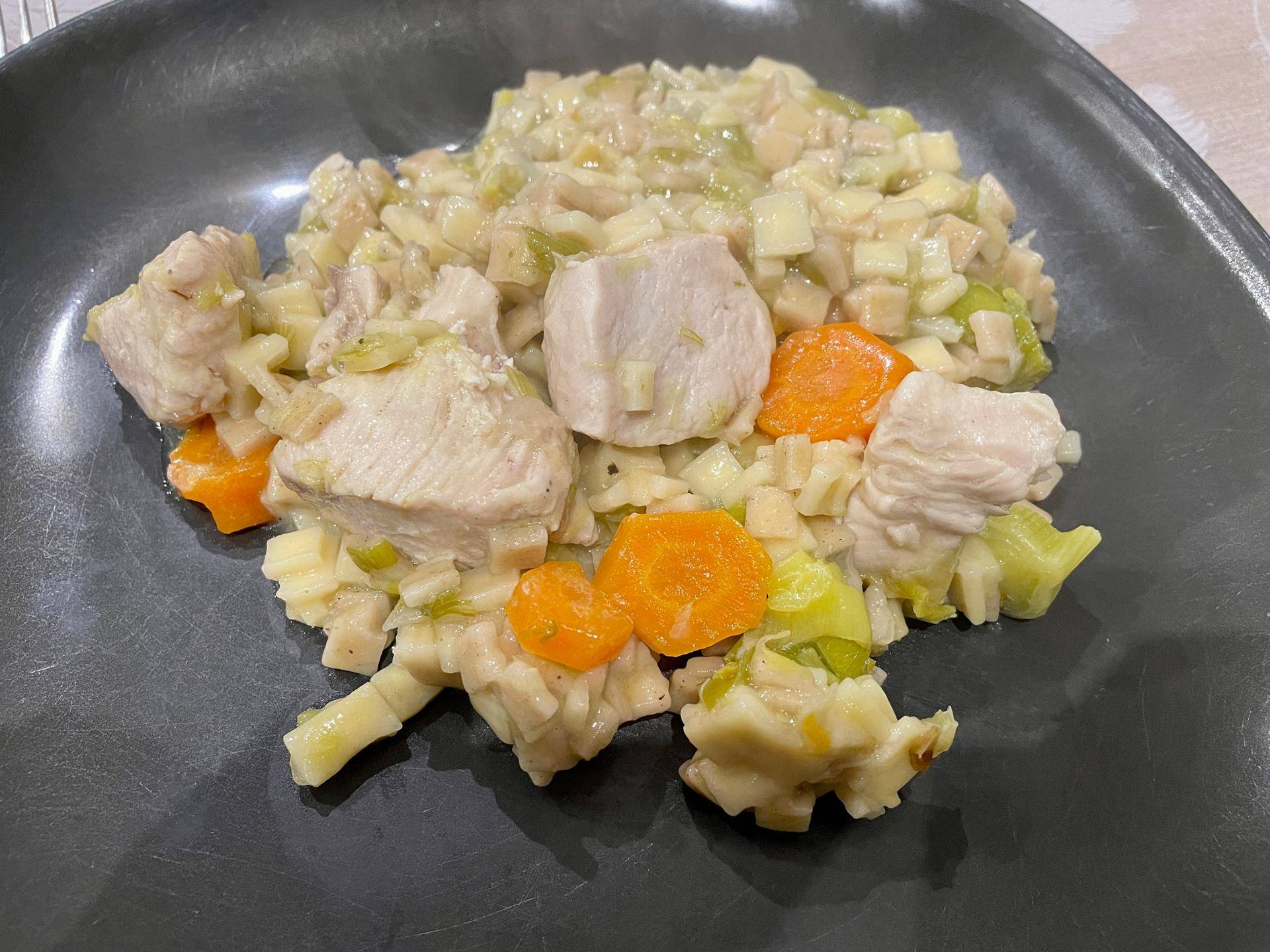 Poulet poireaux crozets - Recette Cookeo | Moulinex