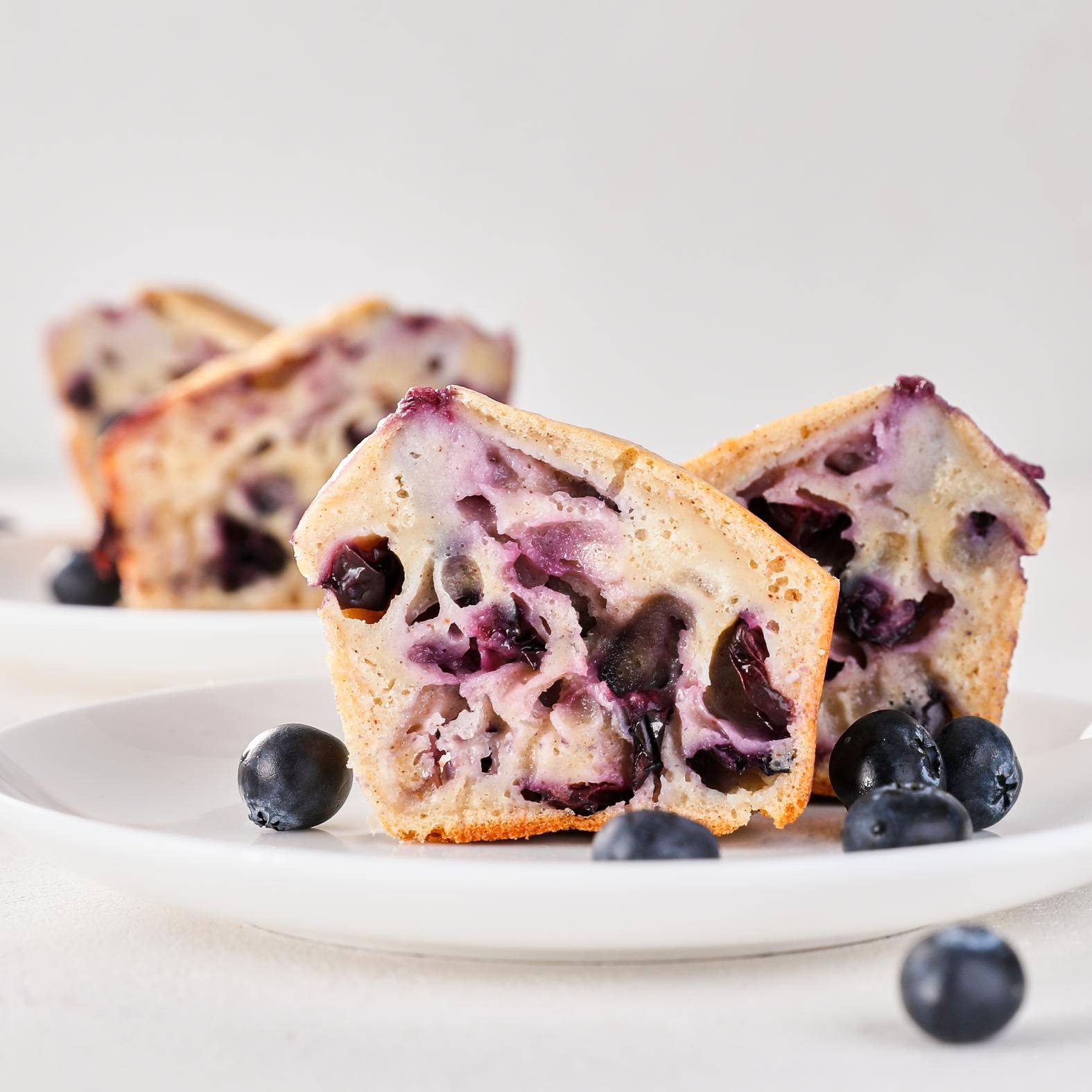 Muffins aux myrtilles sans sucre - Recette Easy Fry Mega | Moulinex