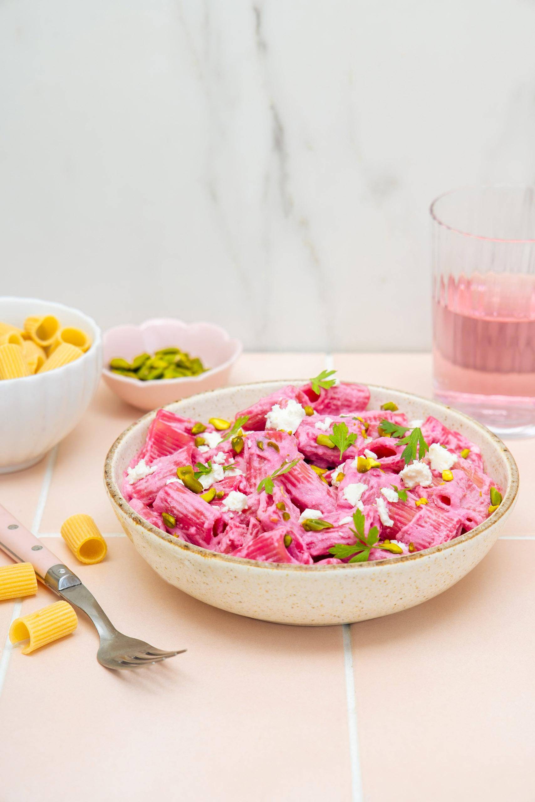 Rigatoni roses, betterave, ricotta, pistache - Recette Cookeo Infinity 16in1 | Moulinex