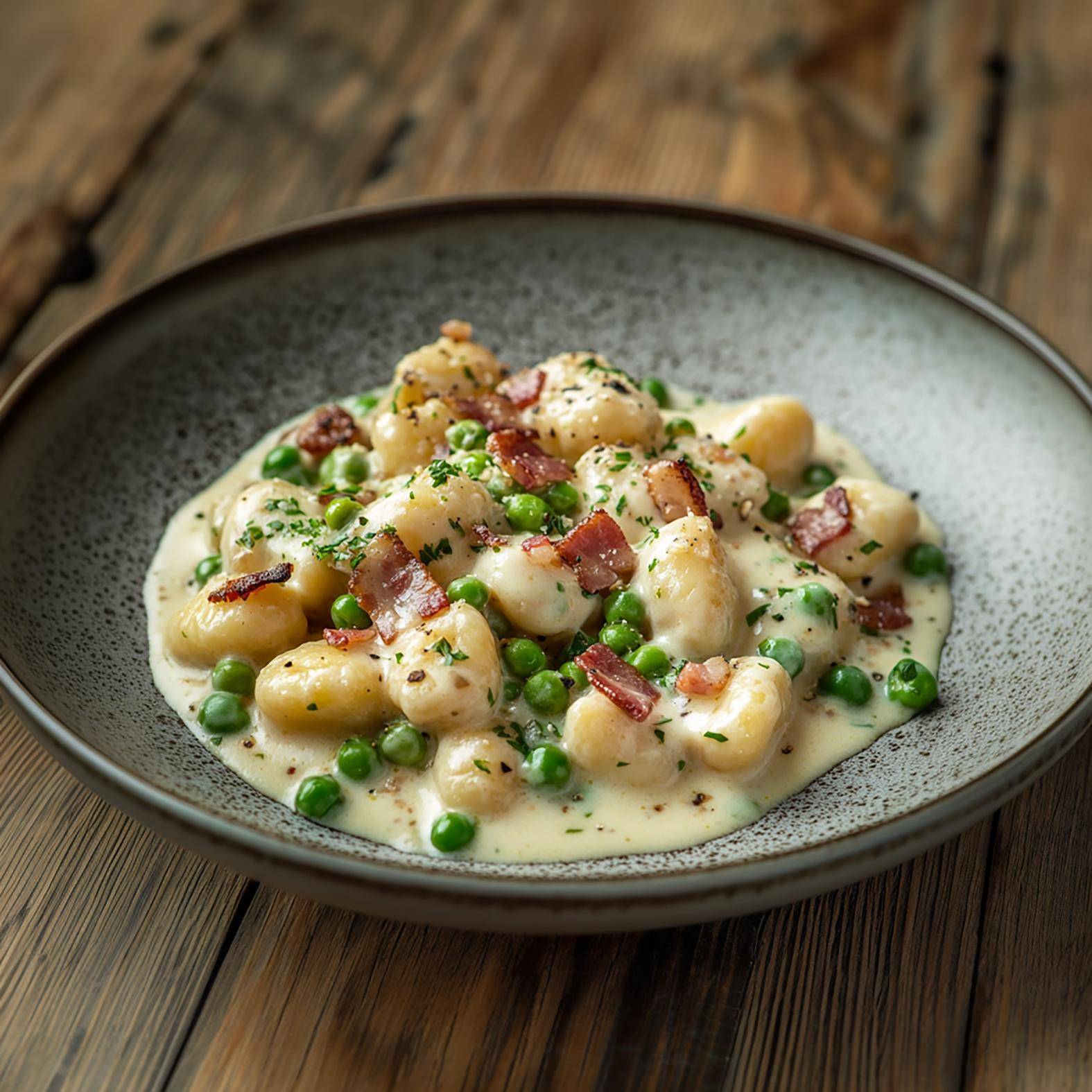 Gnocchi met spek en erwten - Recette Cookeo | Moulinex