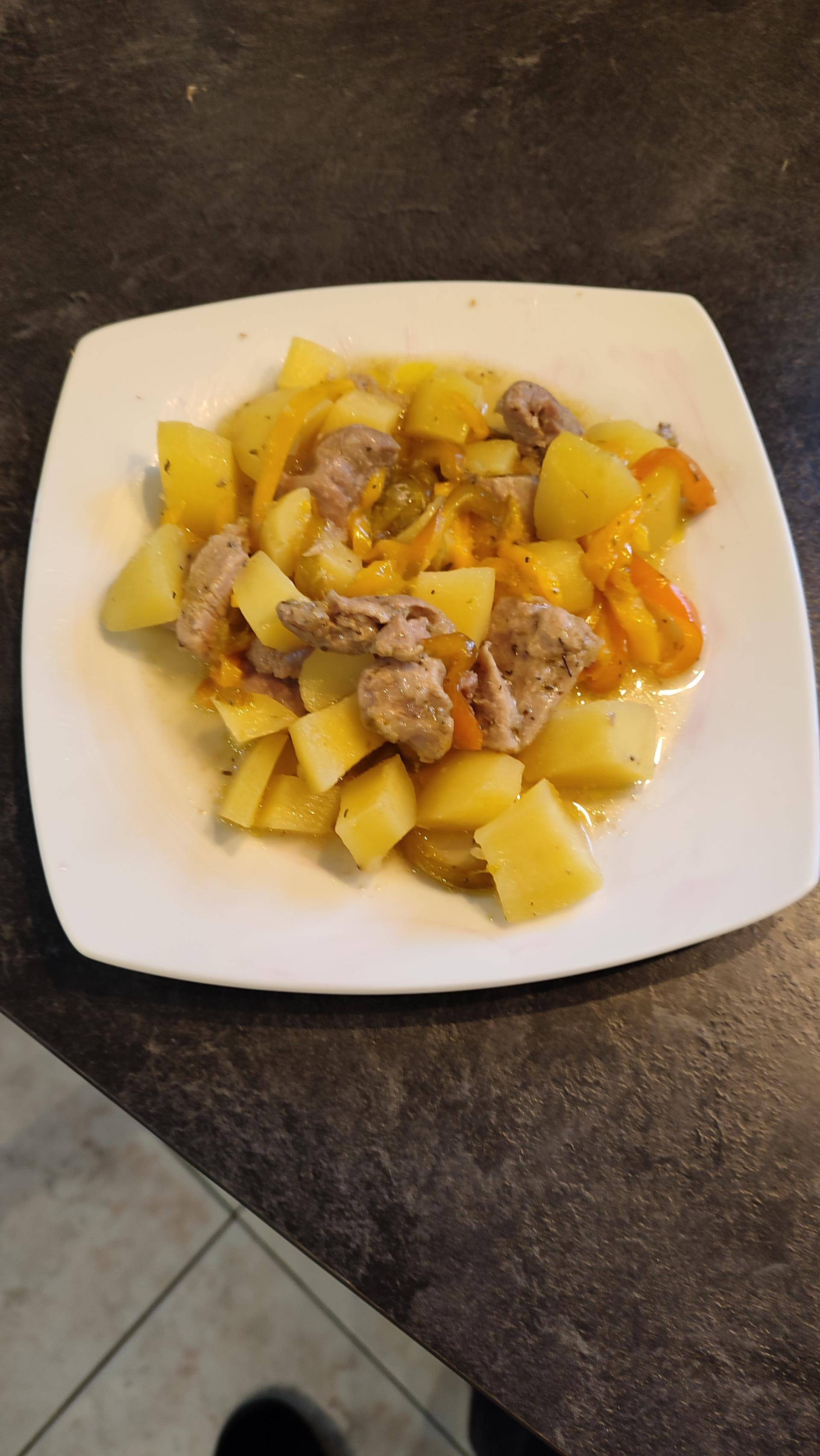 Sauté de dinde aux poivrons et patates - Recette Cookeo | Moulinex