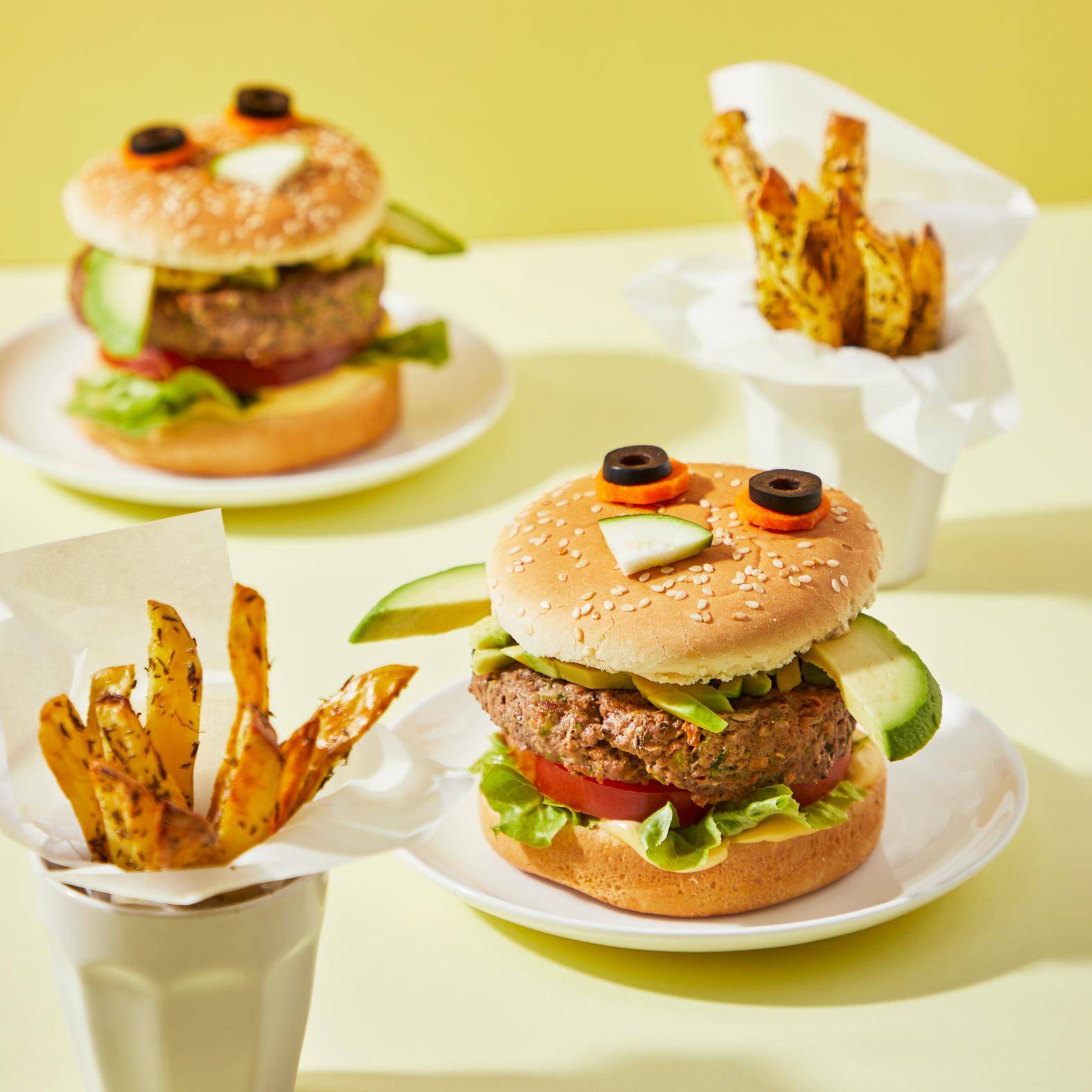 Burger veggie pour les enfants - Recette Easy Fry Compact | Moulinex