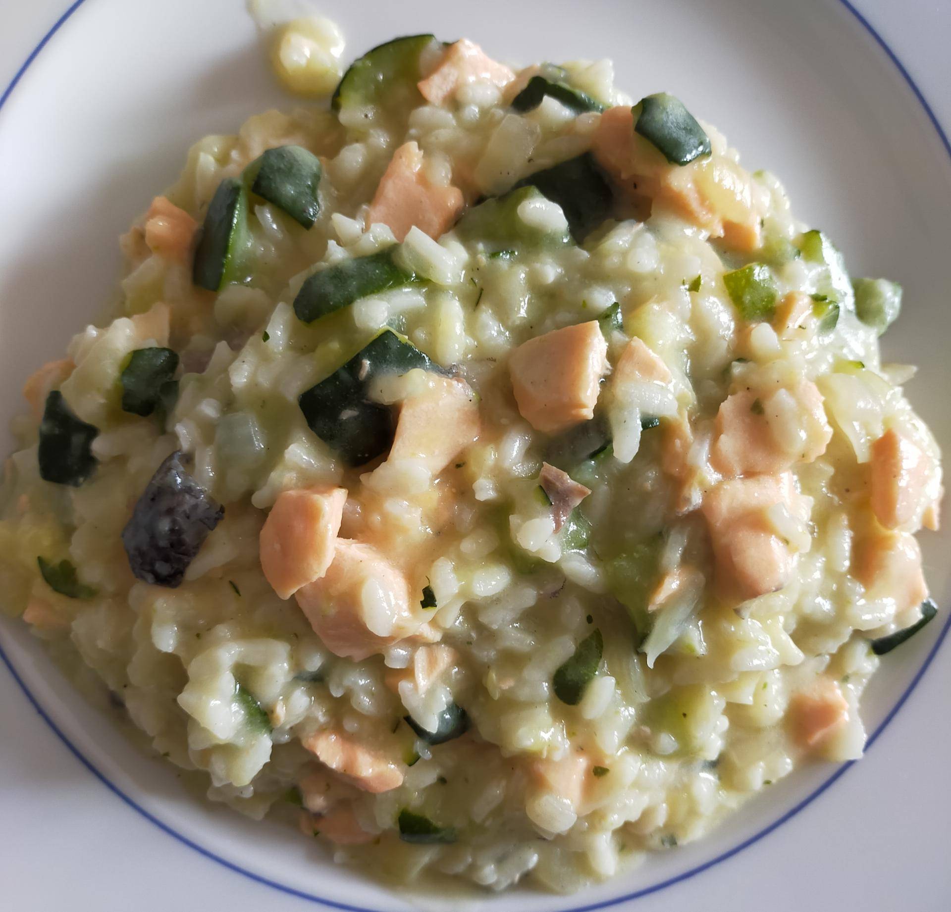 Risotto aux courgettes et saumon - Recette Cookeo | Moulinex