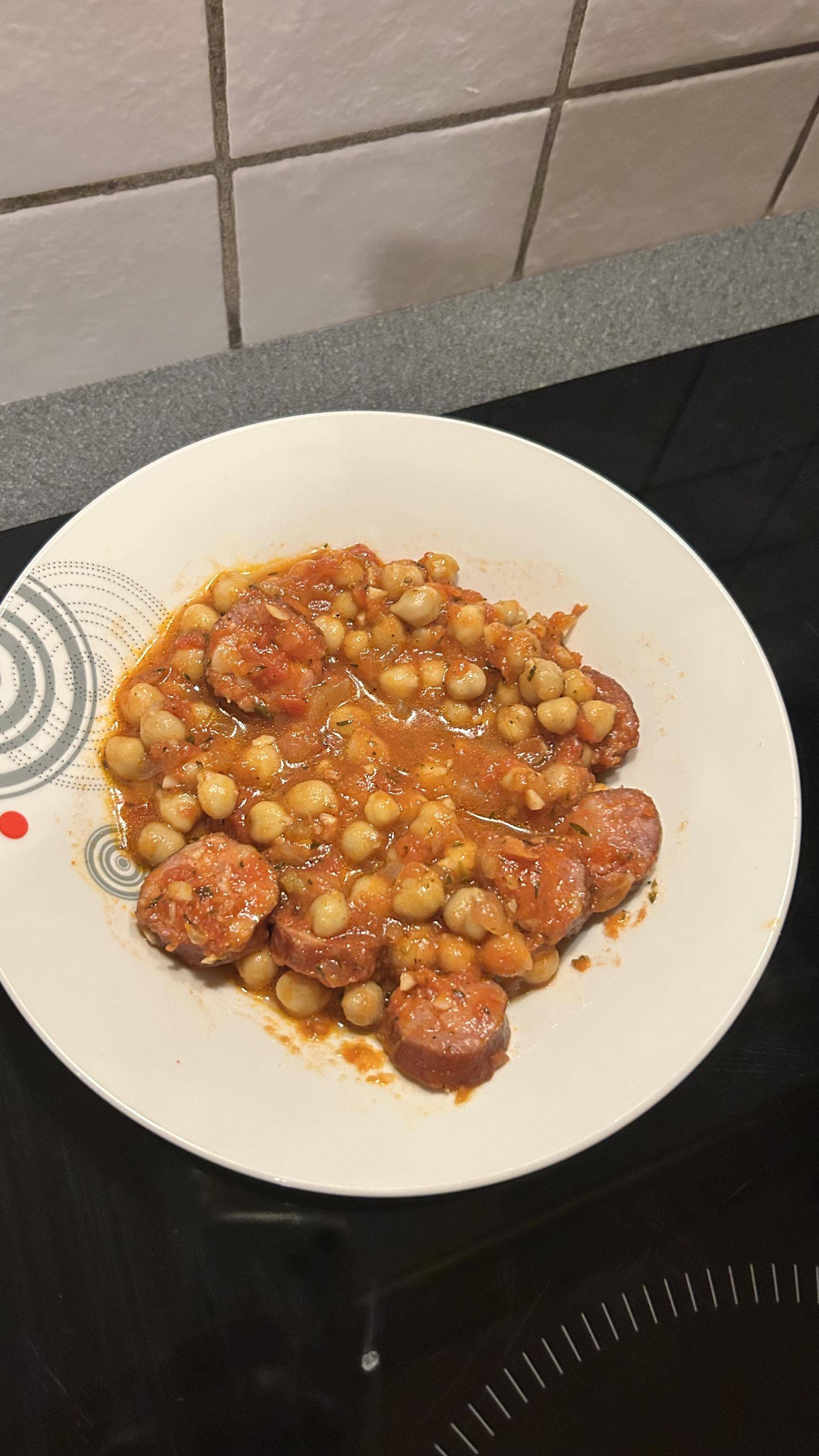 Mijoté de pois chiches à la saucisse Montbéliarde - Recette Cookeo | Moulinex