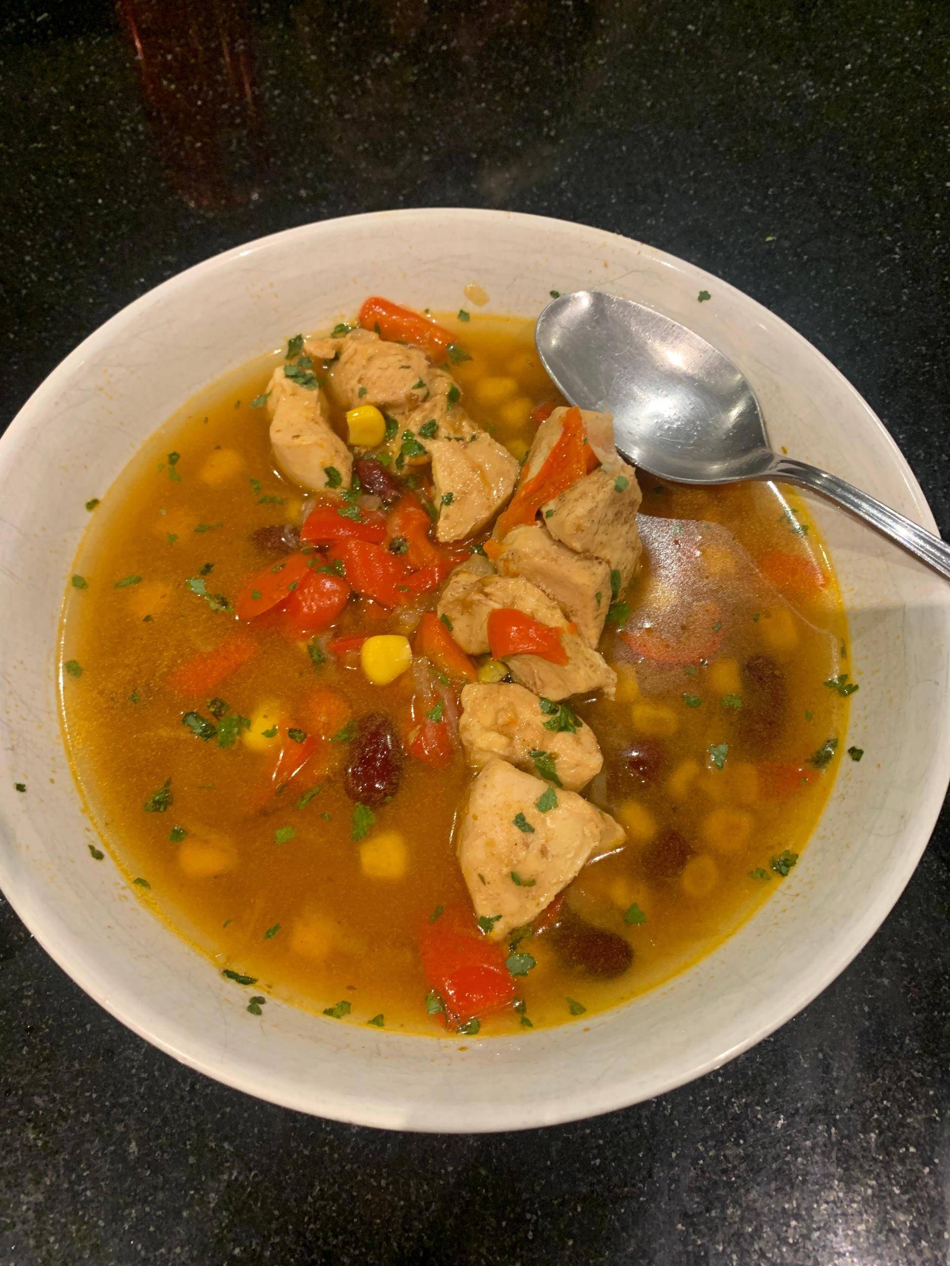Soupe de poulet à la mexicaine - Recette Cookeo V3 | Moulinex