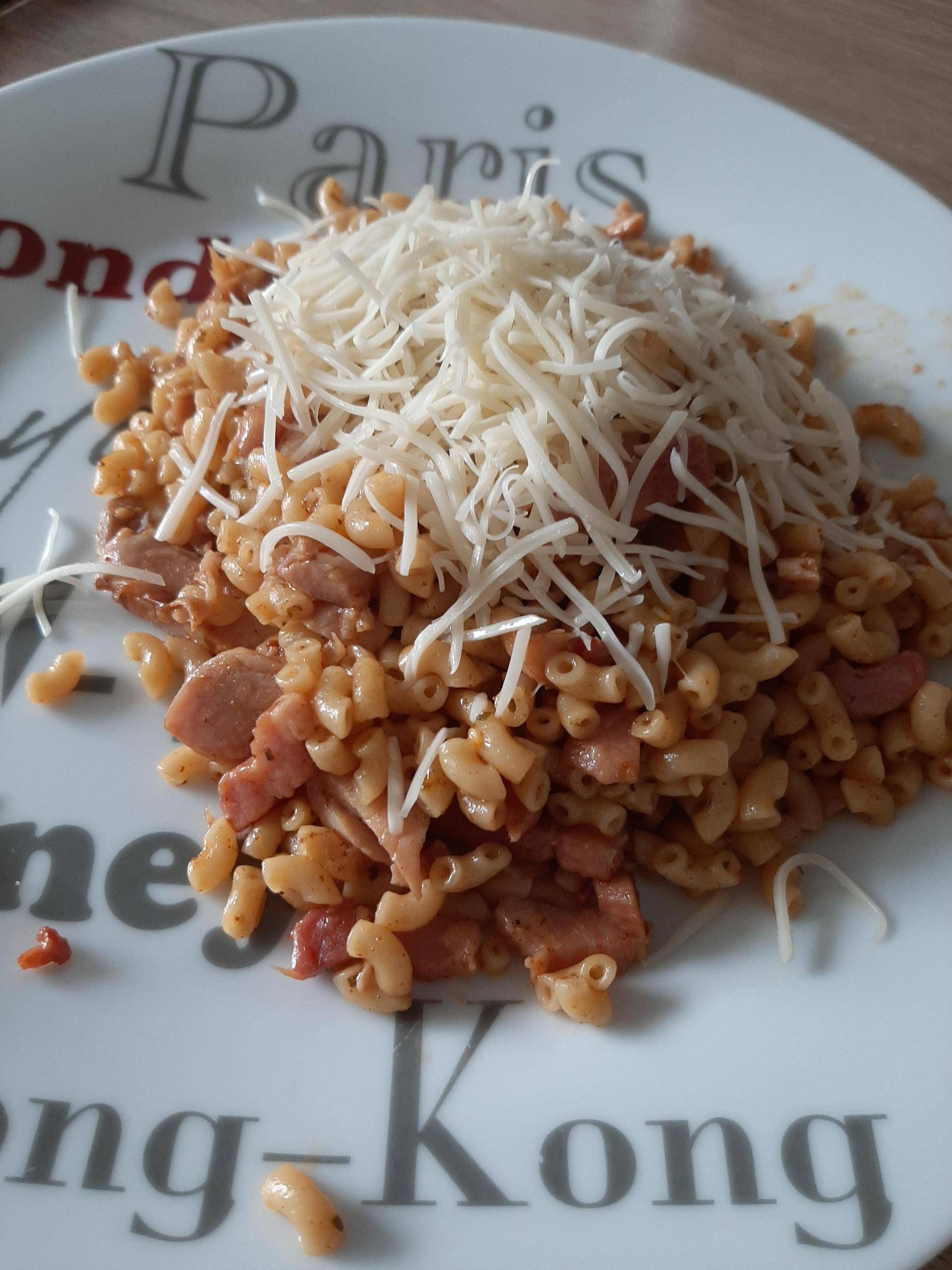 Coquillettes lardons émincé de poulet - Recette Cookeo | Moulinex