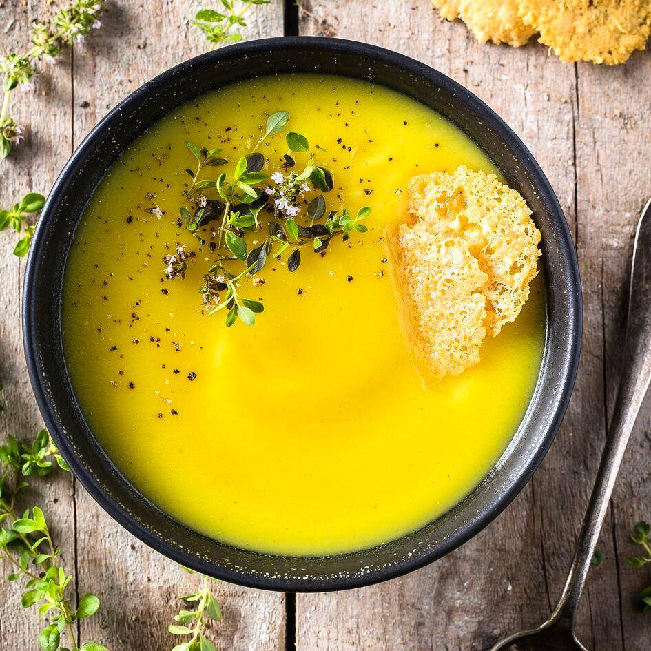 Soupe aux lentilles corail, à la courge et au curcuma - Recette Perfectmix Cook | Moulinex