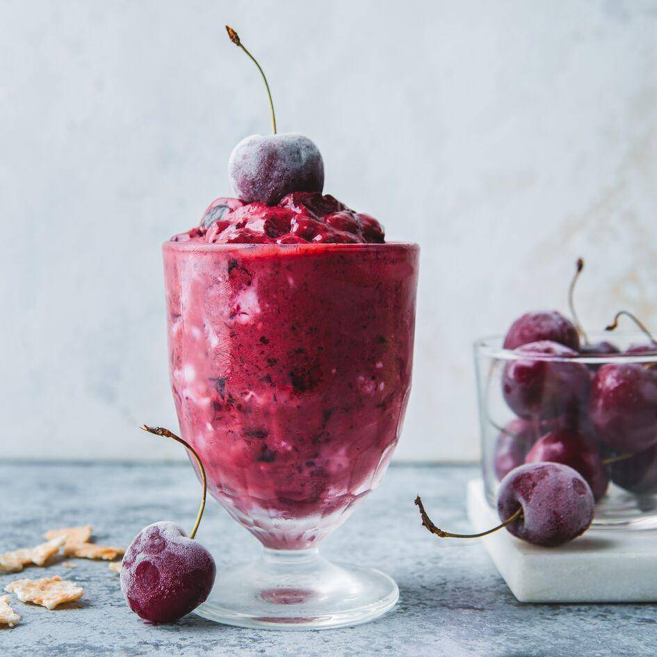 Yaourt glacé aux cerises - Recette Perfectmix + | Moulinex
