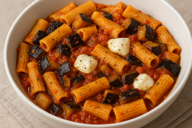 One pot pasta aubergines & tomate - Recette Companion Connect XL | Moulinex