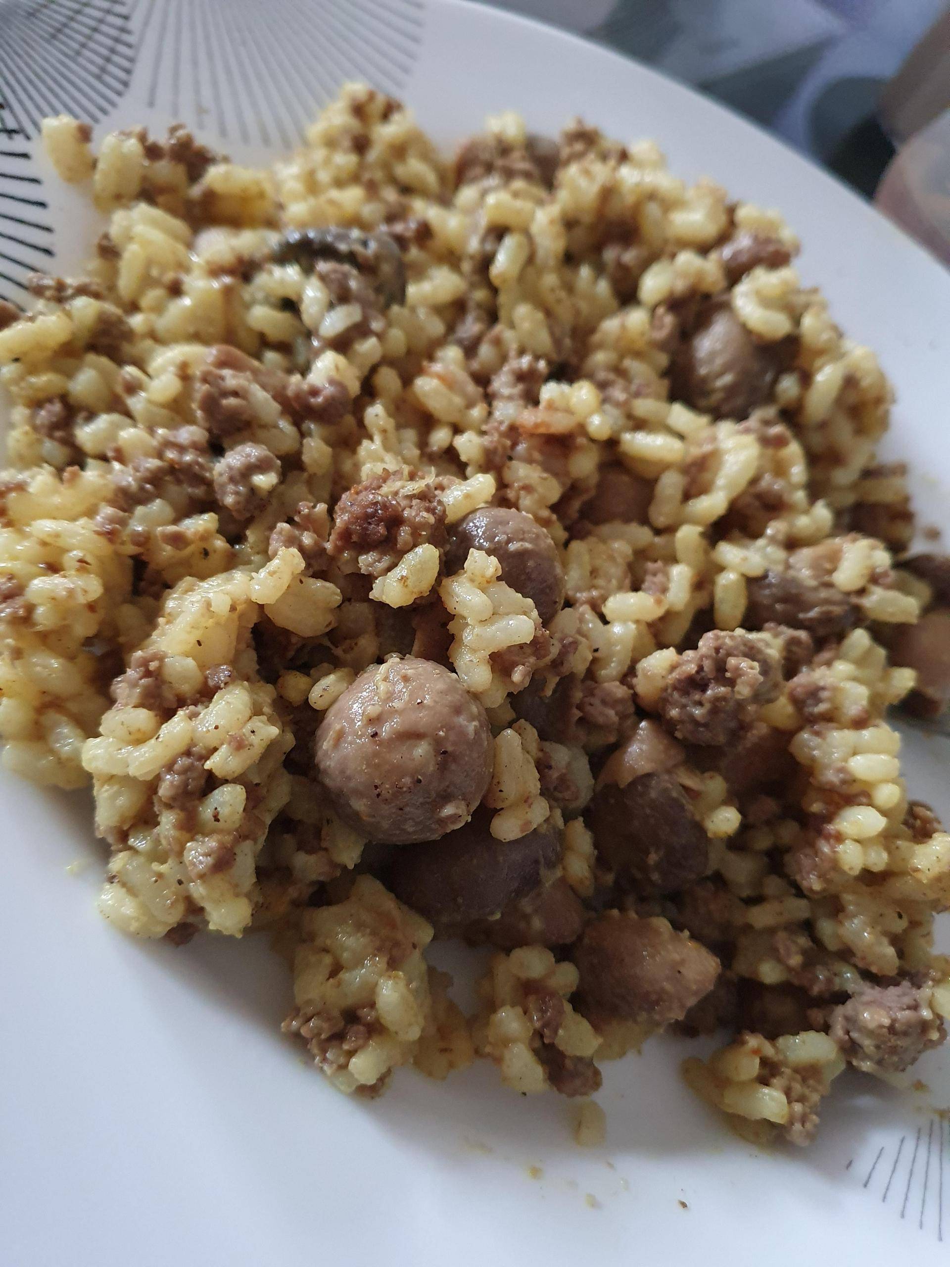 Risotto viande hachée champignons curry - Recette Cookeo | Moulinex