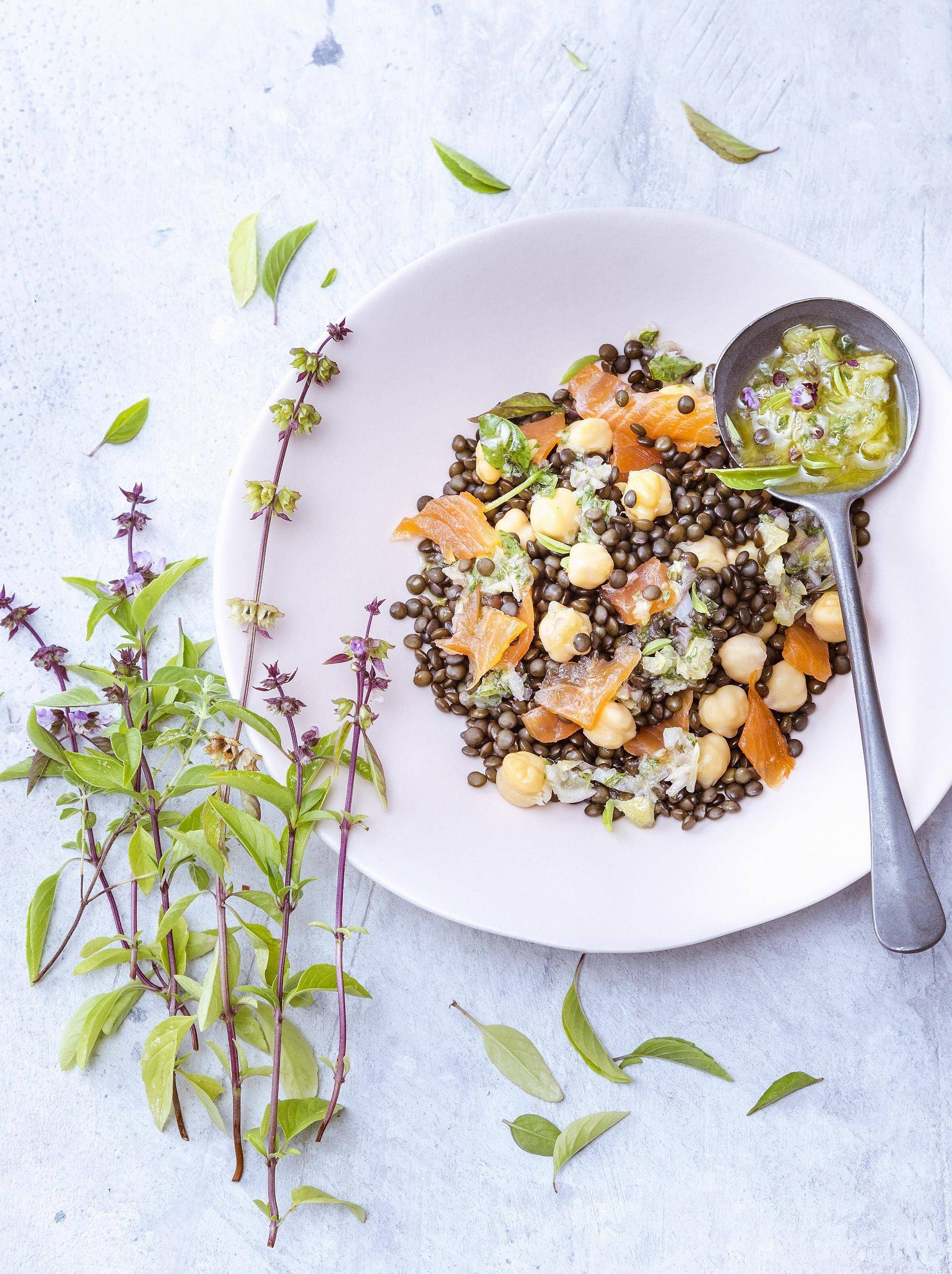 Salade de lentilles, fenouil et truite fumée. - Recette Cookeo | Moulinex