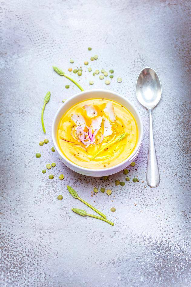 Velouté de pois cassés, topinambours et haddock - Recette Perfectmix Cook | Moulinex