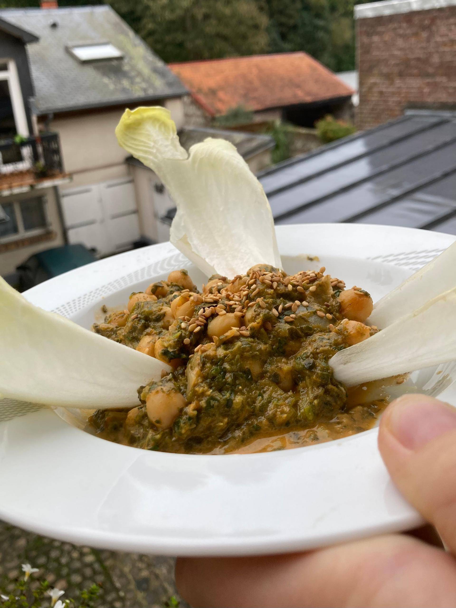 Pois chiches lait de coco épinard façon curry - Recette Cookeo | Moulinex