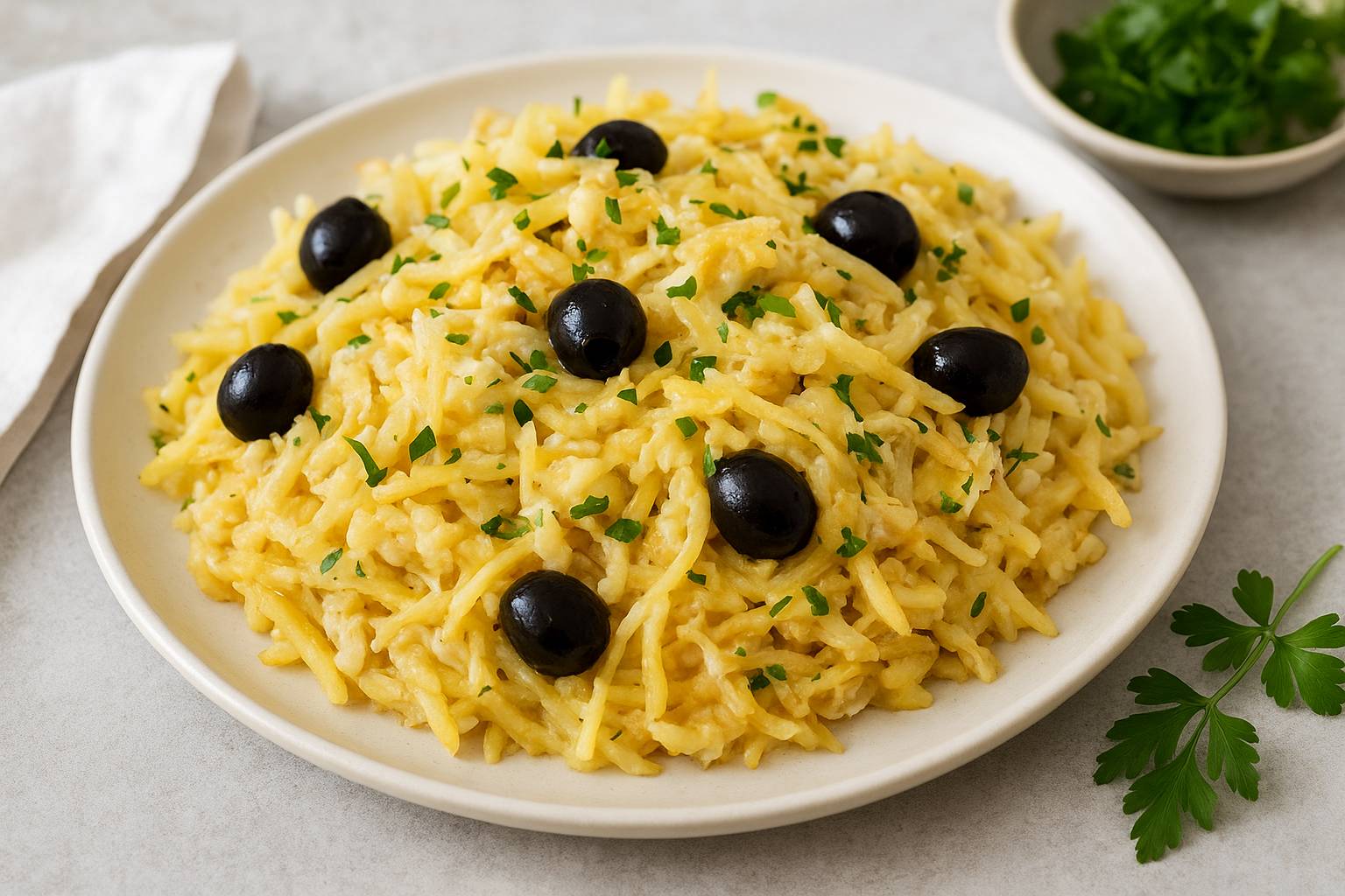 Bacalhau à Brás - Recette Companion Connect XL | Moulinex