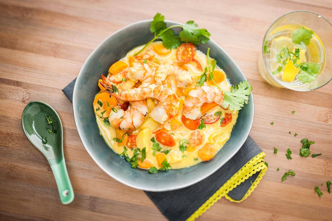 Potage de carottes aux gambas - Recette Cookeo | Moulinex