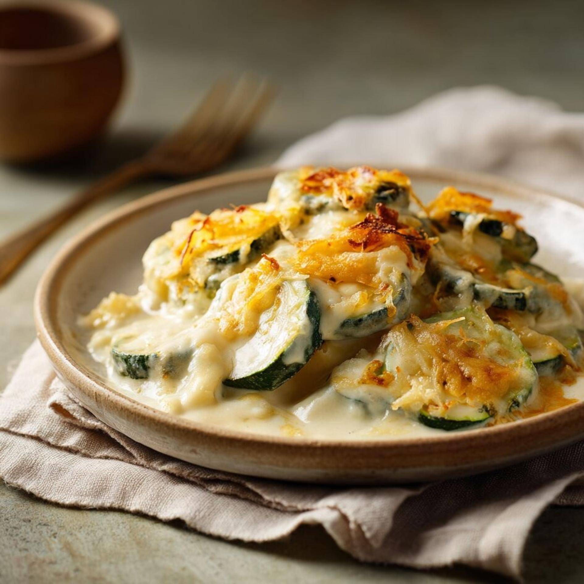Gratin de courgettes crémeux - Recette Companion Connect | Moulinex