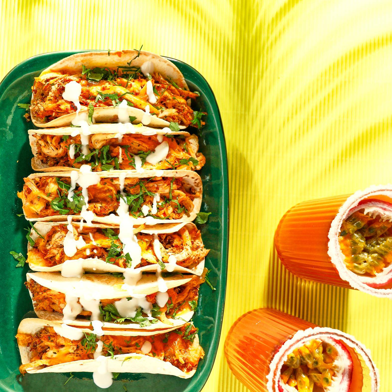 Mini tacos poulet et quinoa - Recette Easy Fry Mega | Moulinex
