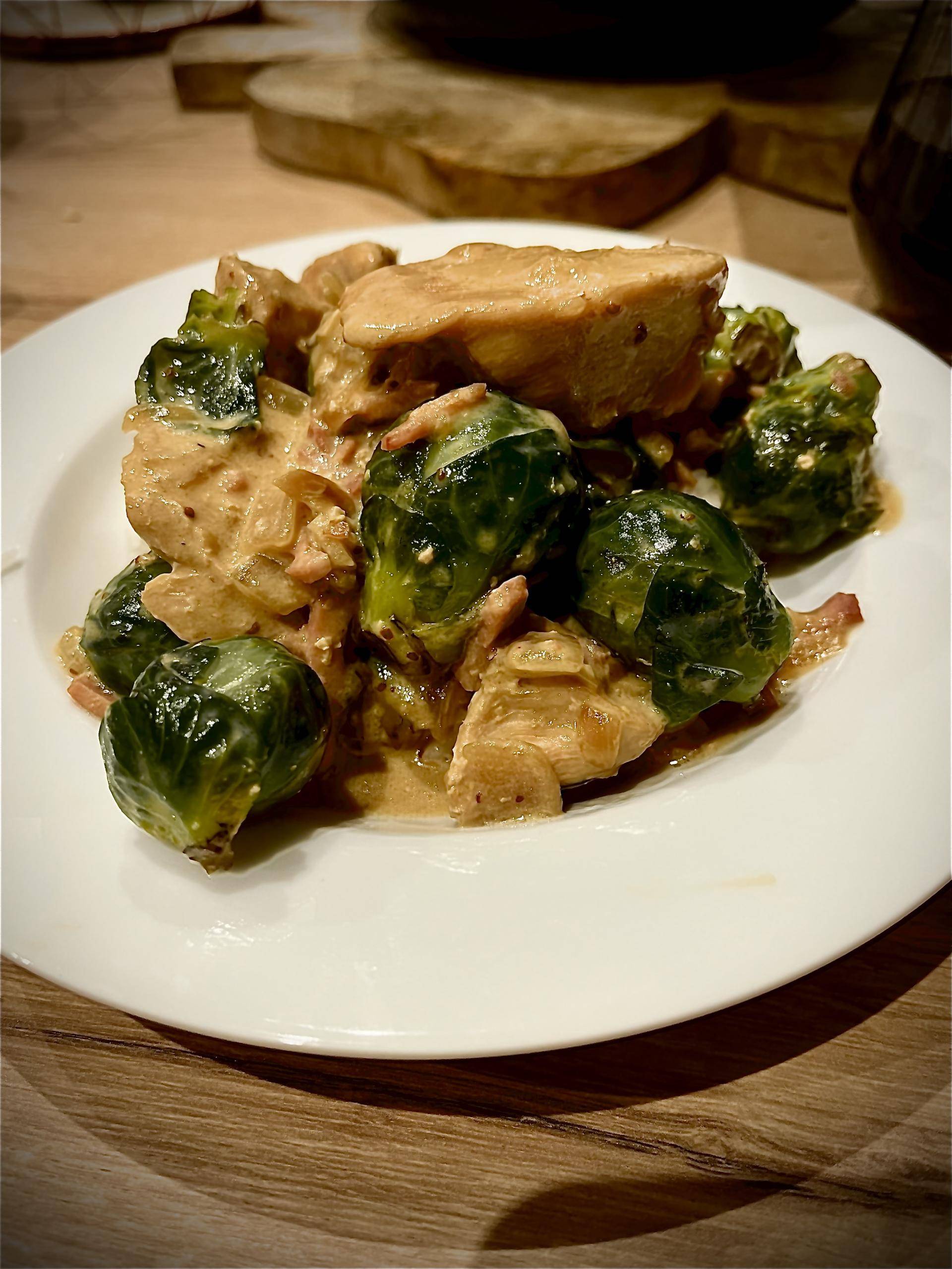 Poulet et choux de bruxelles - Recette Cookeo | Moulinex