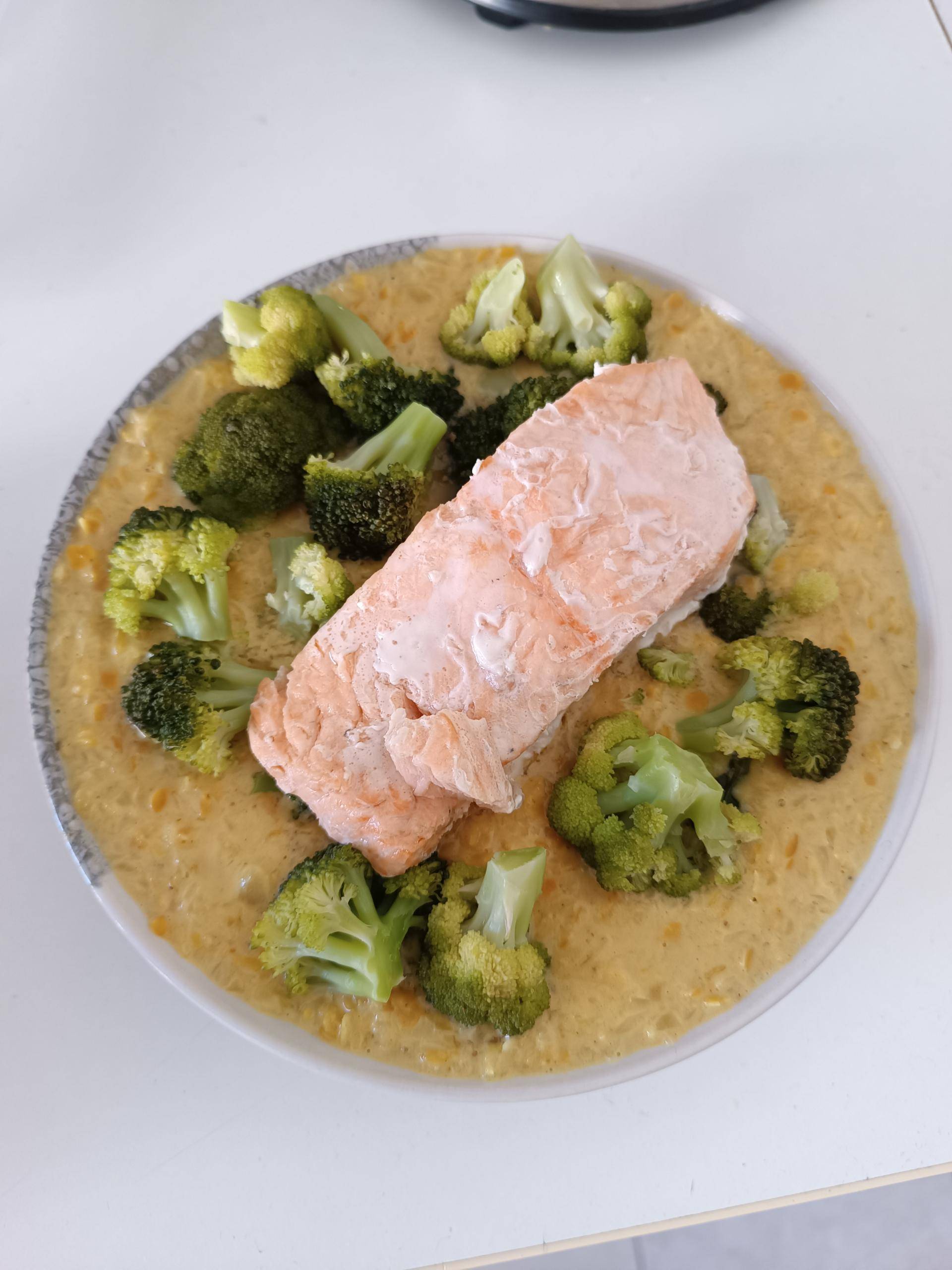 Curry bowl de saumon & lentilles - Recette Companion Connect XL | Moulinex