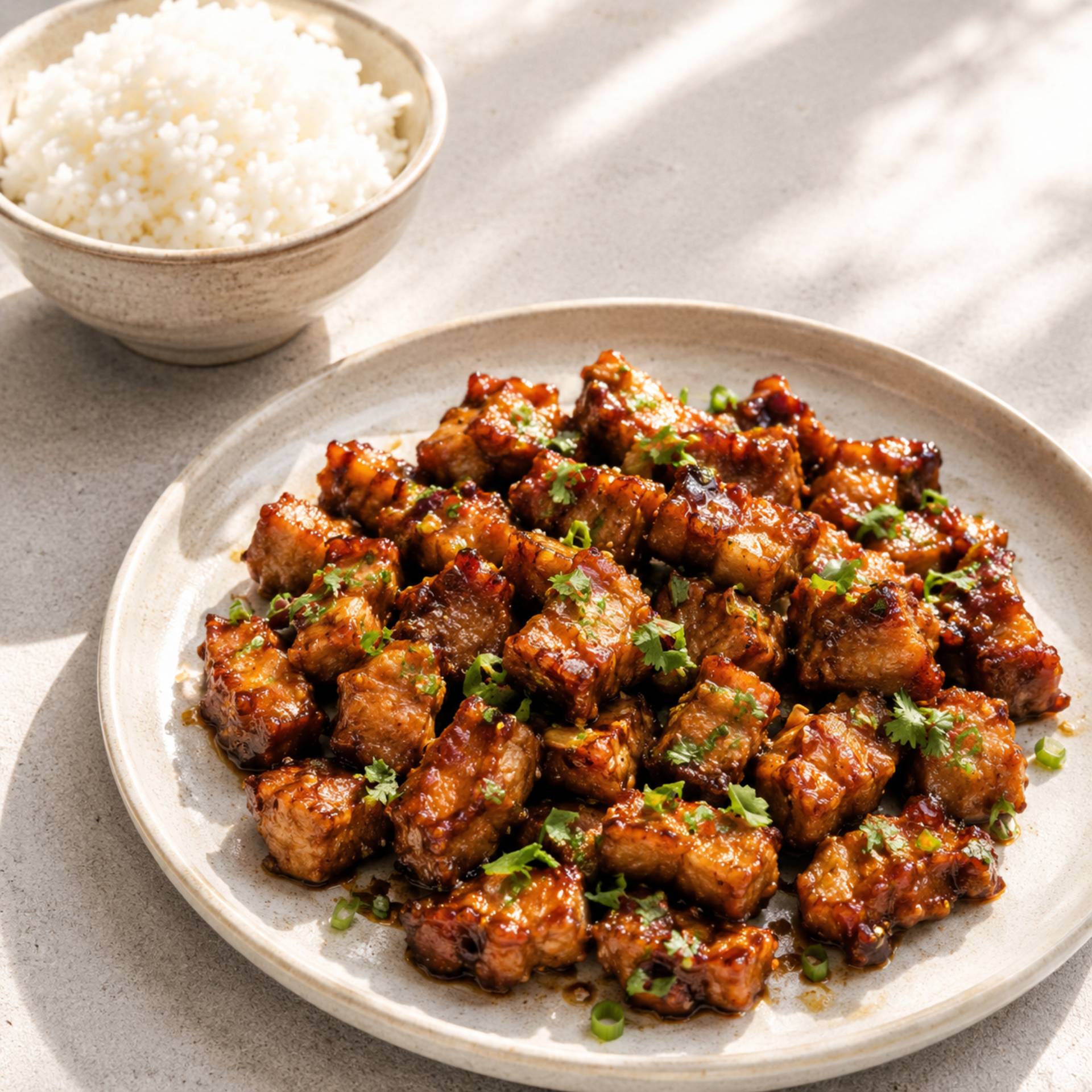 Caramelized pork - Recette Crisp&Go 3P | Moulinex