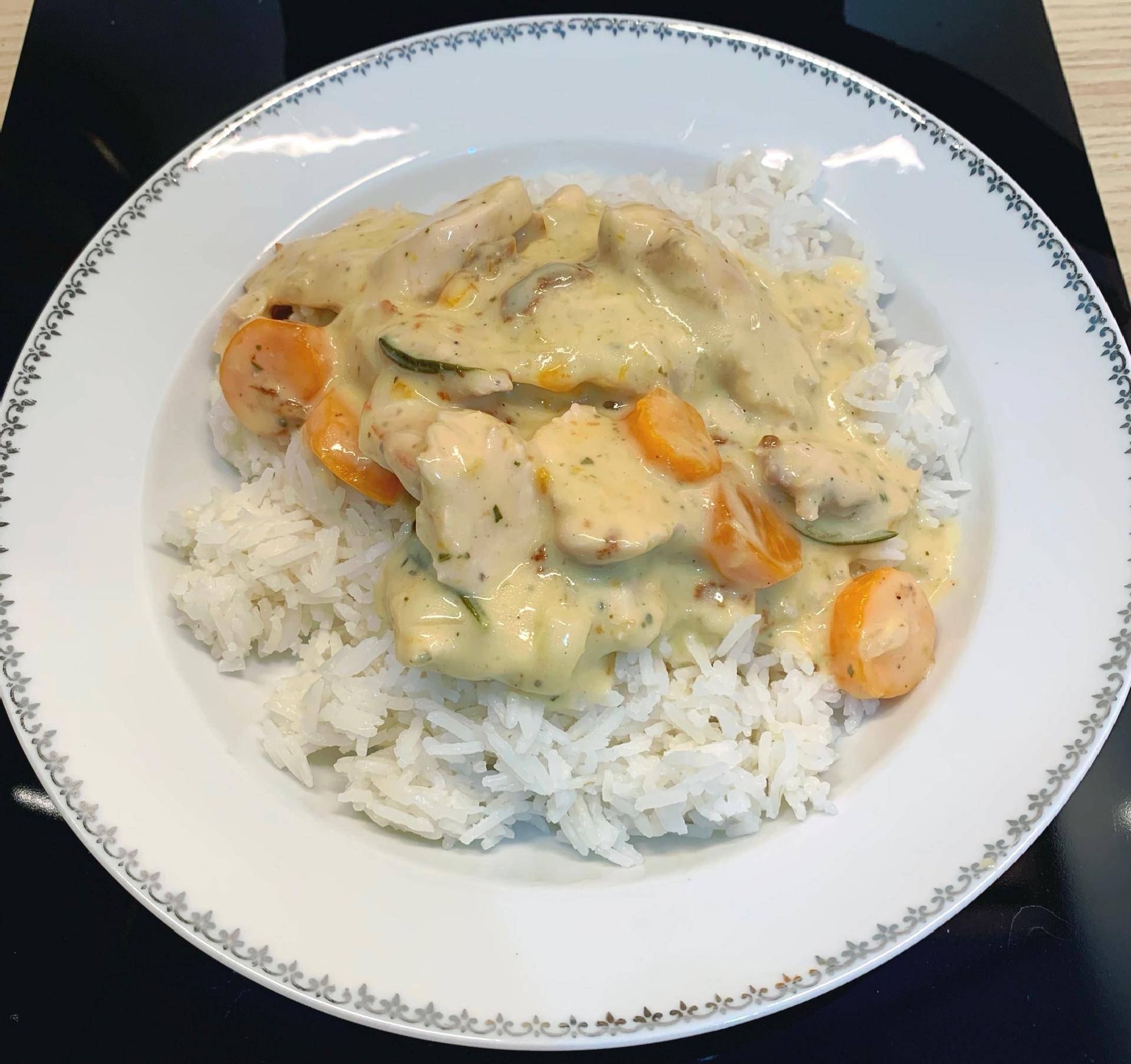 Blanquette de poulet & riz basmati - Recette Cookeo V3 | Moulinex