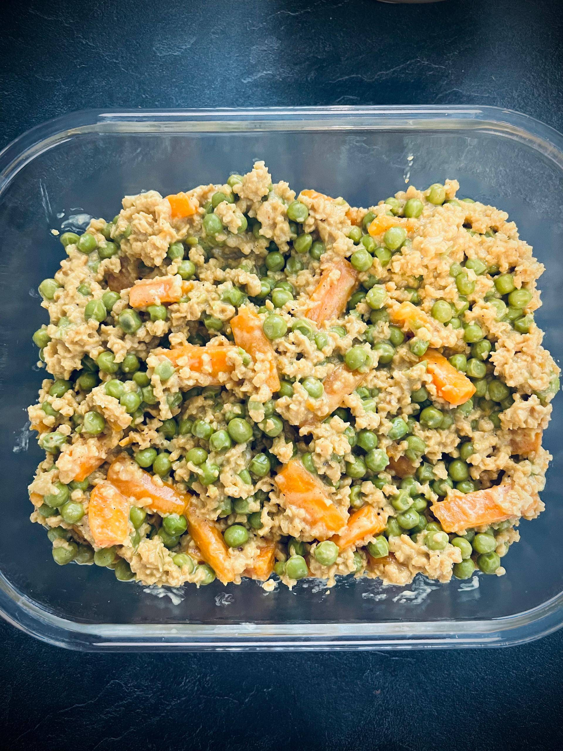 Petits pois ,carottes et protéines de soja sauce curry coco - Recette Cookeo | Moulinex