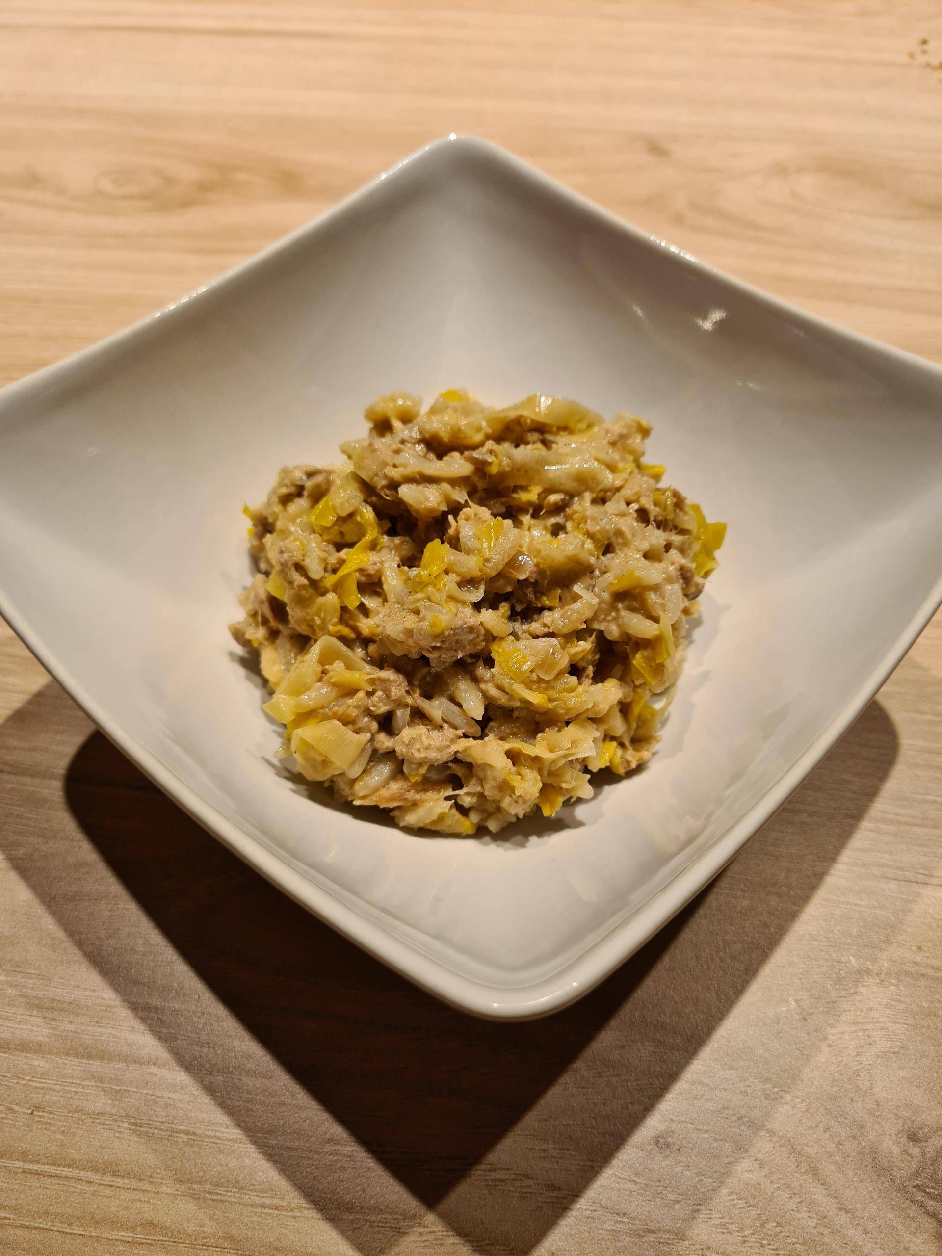 Fondue de poireaux, thon, riz - Recette Cookeo | Moulinex