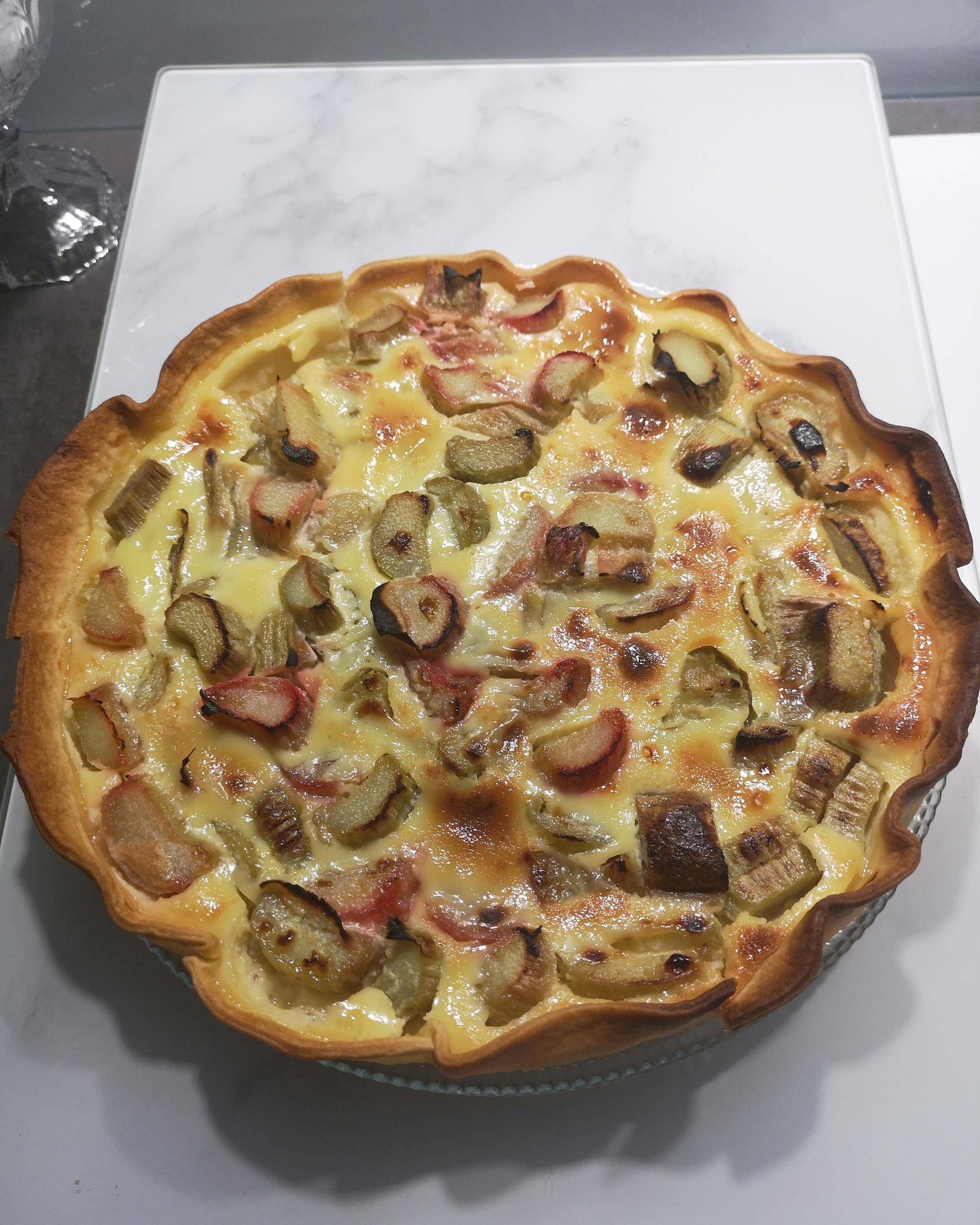 Tarte à la rhubarbe - Recette Companion Connect | Moulinex
