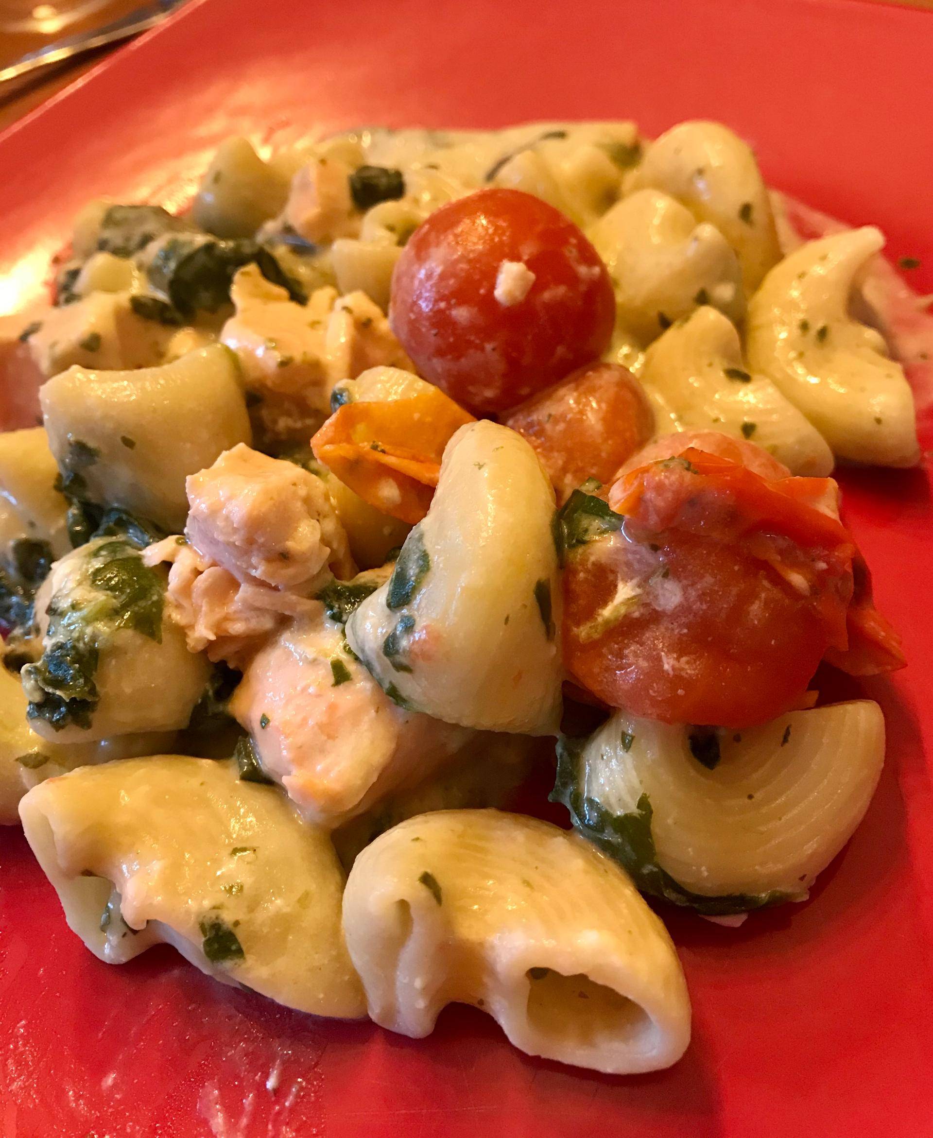 One pot pasta saumon épinards - Recette Companion Connect XL | Moulinex