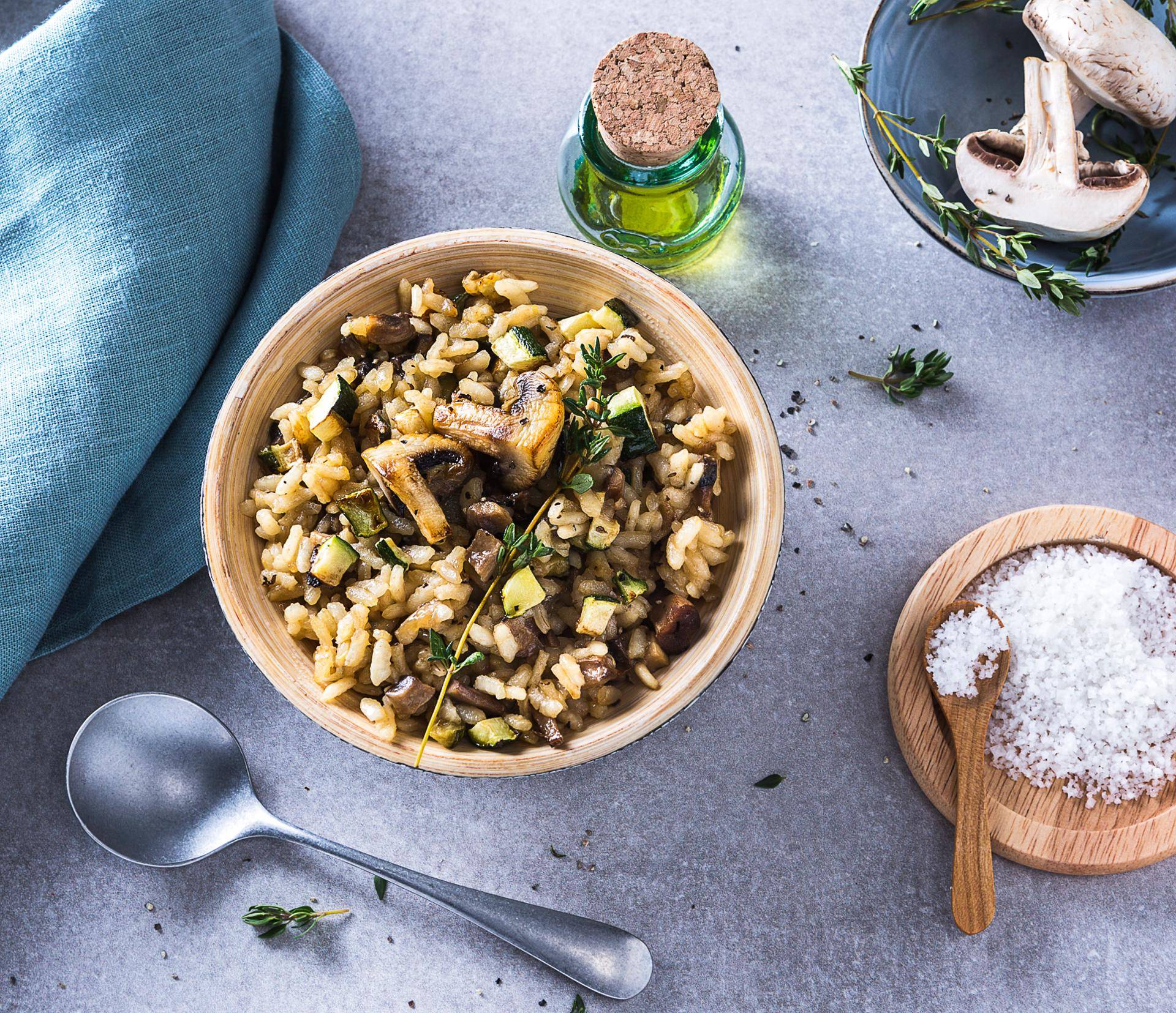 Risotto courgettes champignons - Recette Cookeo | Moulinex