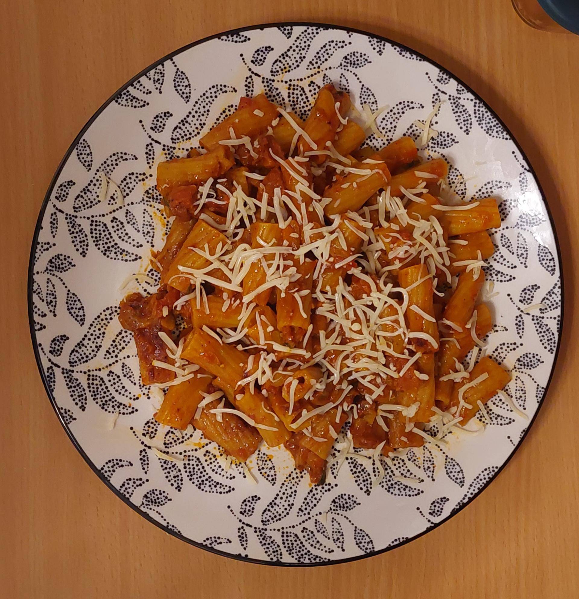 Rigatoni au chorizo, poivron et courgette - Recette Cookeo 9in1 | Moulinex