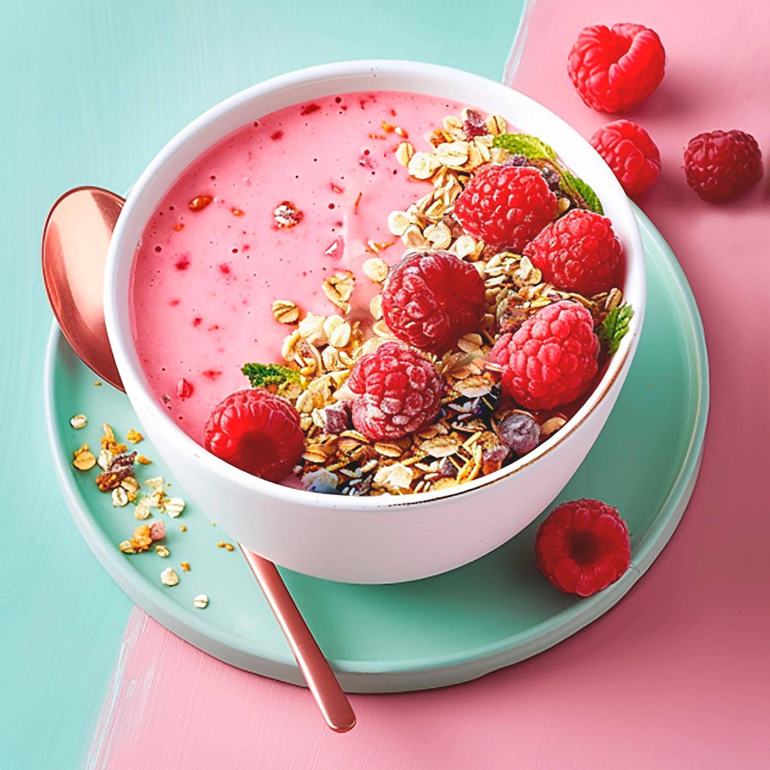Smoothie bowl fruits rouges, yaourt et granola - Recette Blend up | Moulinex