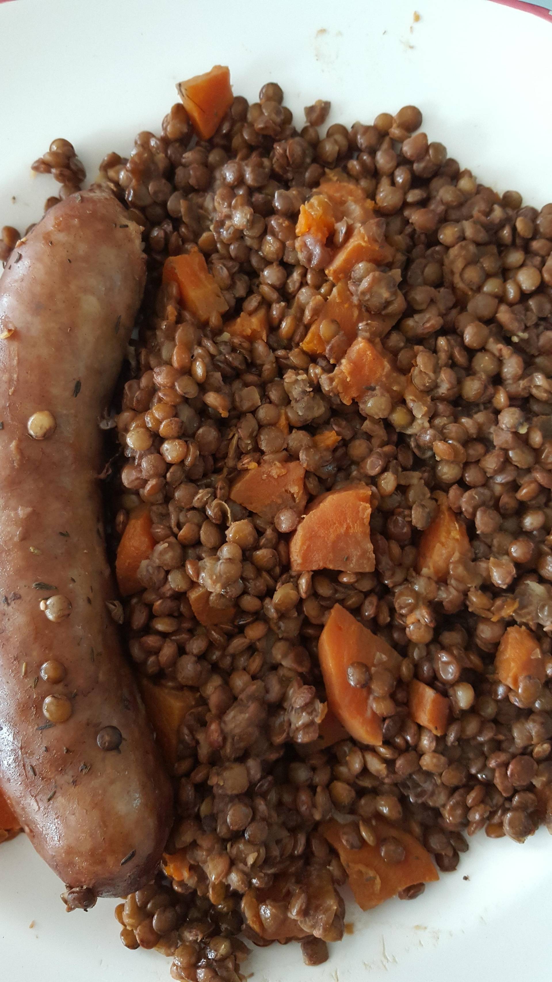 Lentilles saucisse de Toulouse - Recette Cookeo | Moulinex