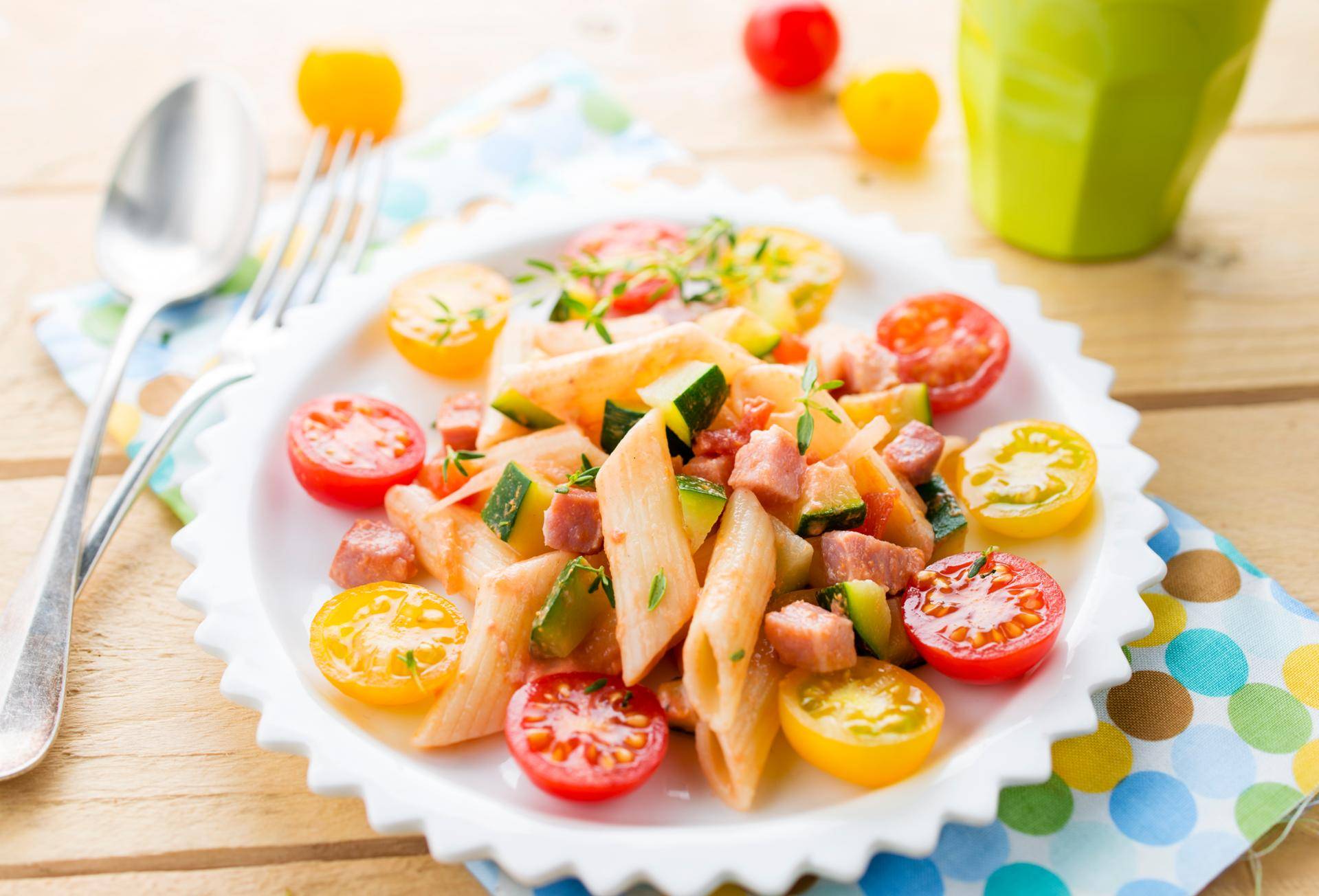 Penne courgette et lardons - Recette Cookeo | Moulinex