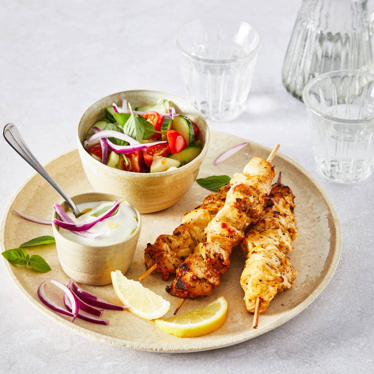 Brochettes de poulet à la grecque - Recette Cookeo | Moulinex