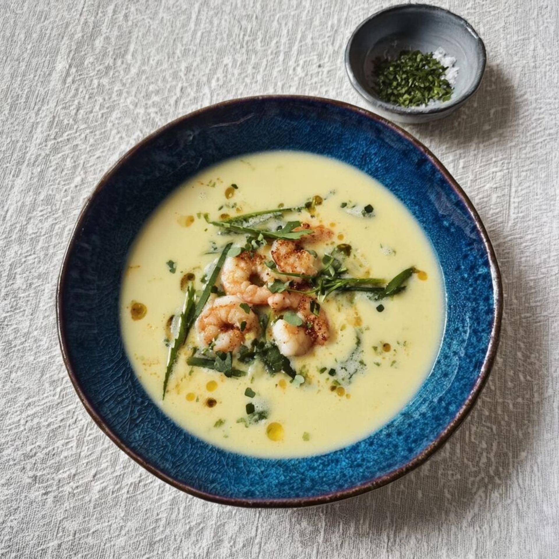 Velouté de maïs, crevettes et paprika fumé - Recette Companion Connect | Moulinex