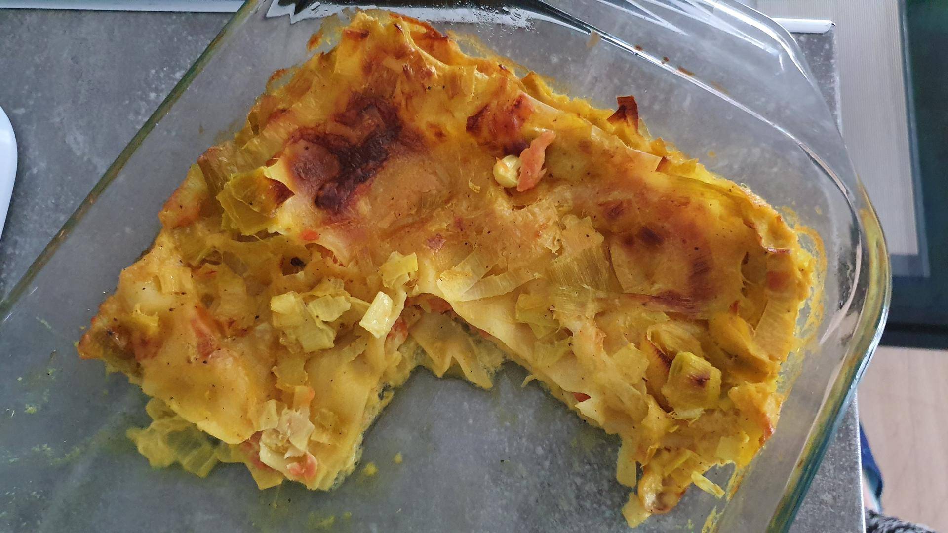 Lasagne saumon poireaux - Recette Companion Connect XL | Moulinex