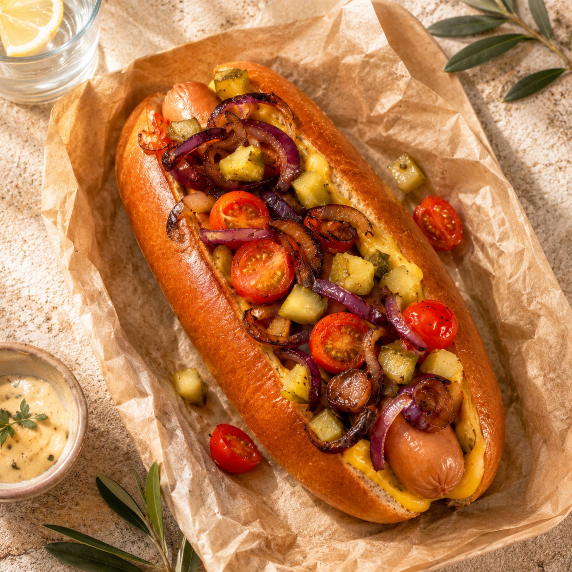 Hot-dog new-yorkais - Recette Crisp&Go 4P | Moulinex
