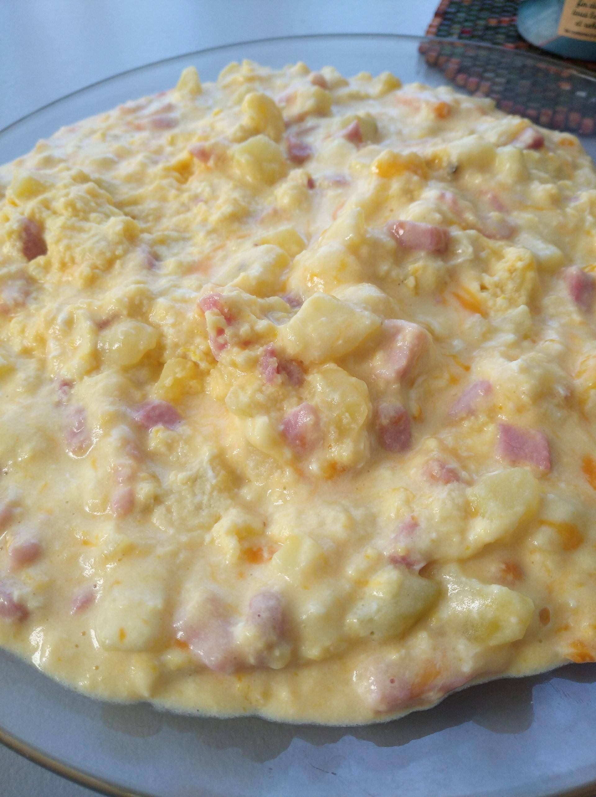 Oeufs brouillés pomme de terre lardons - Recette Cookeo | Moulinex