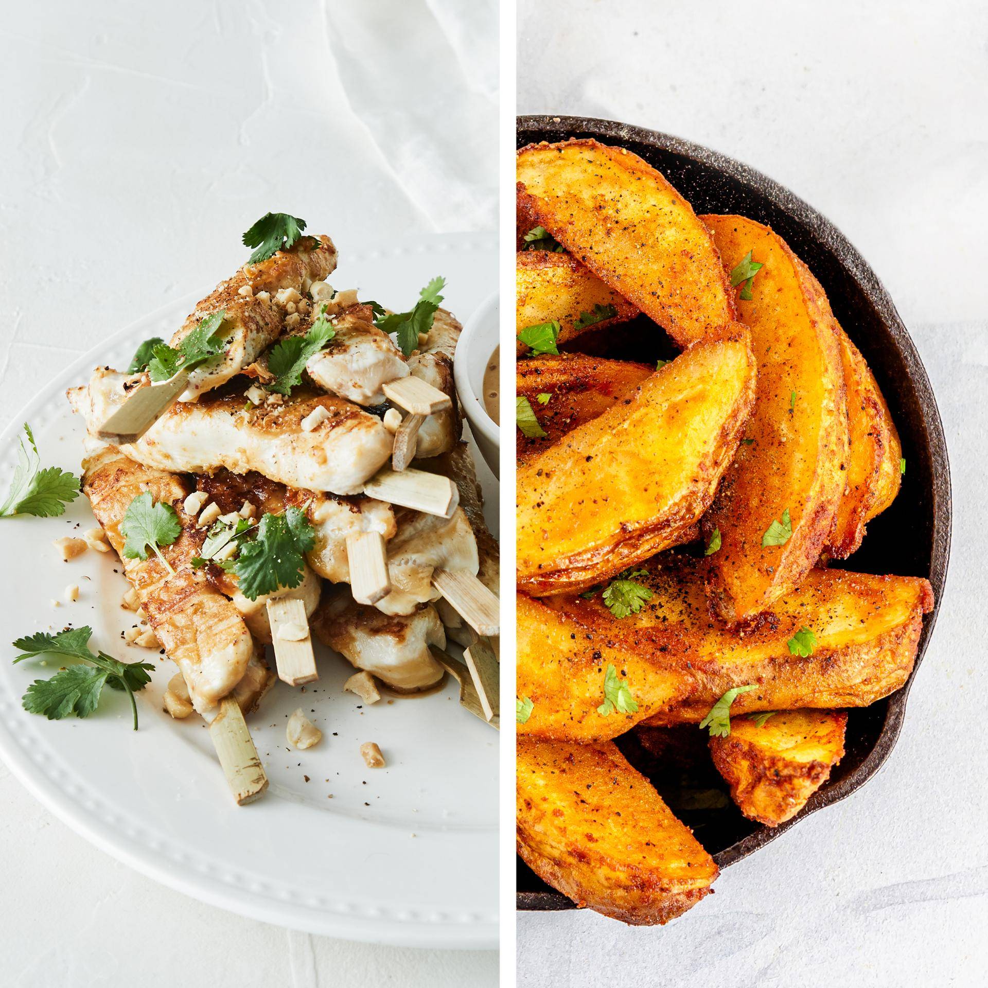 Brochettes de poulet et patates douces - Recette Multifunction Airfryer Oven Digital | Moulinex