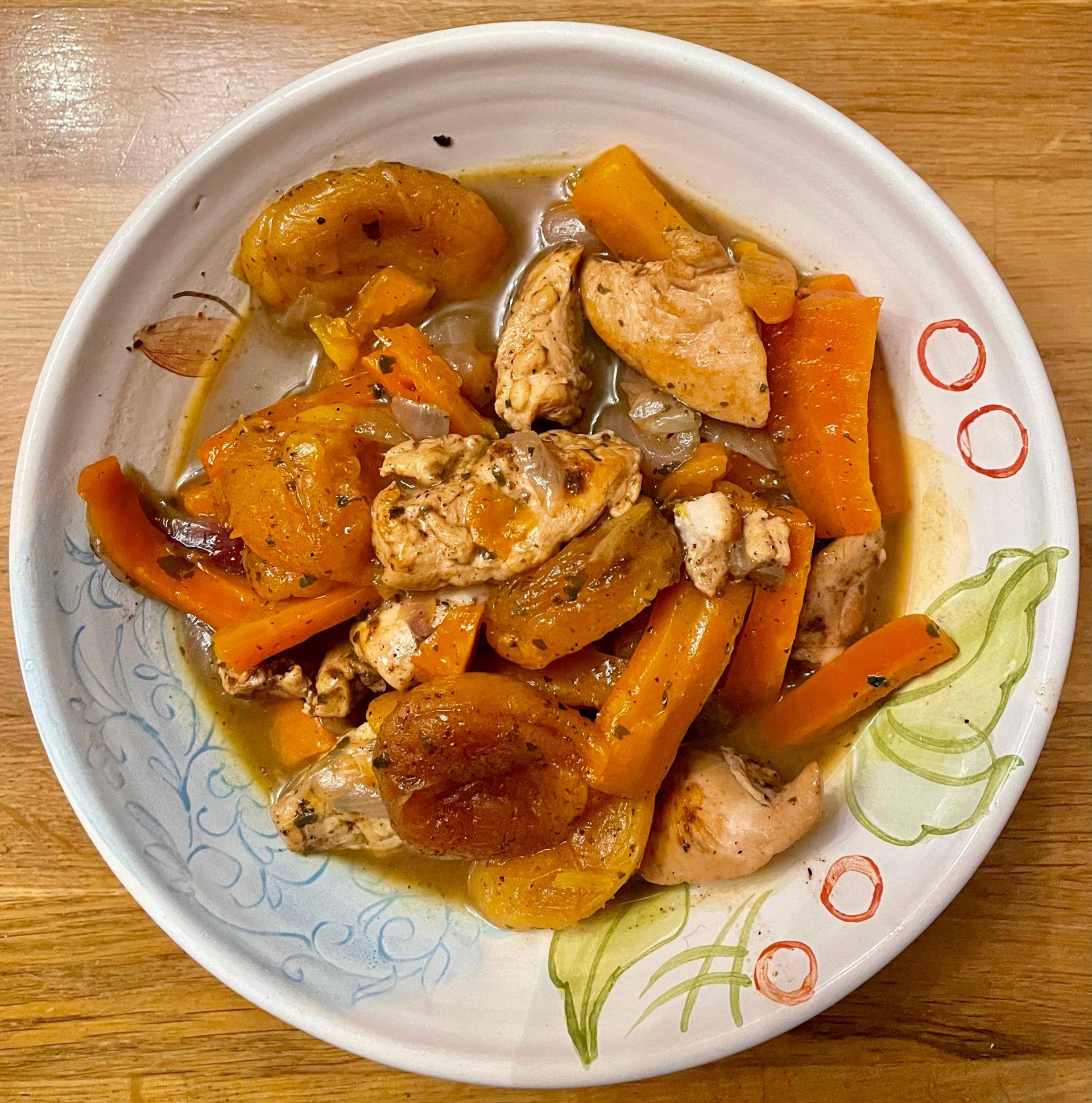 Tajine de poulet aux carottes et abricots - Recette Cookeo | Moulinex