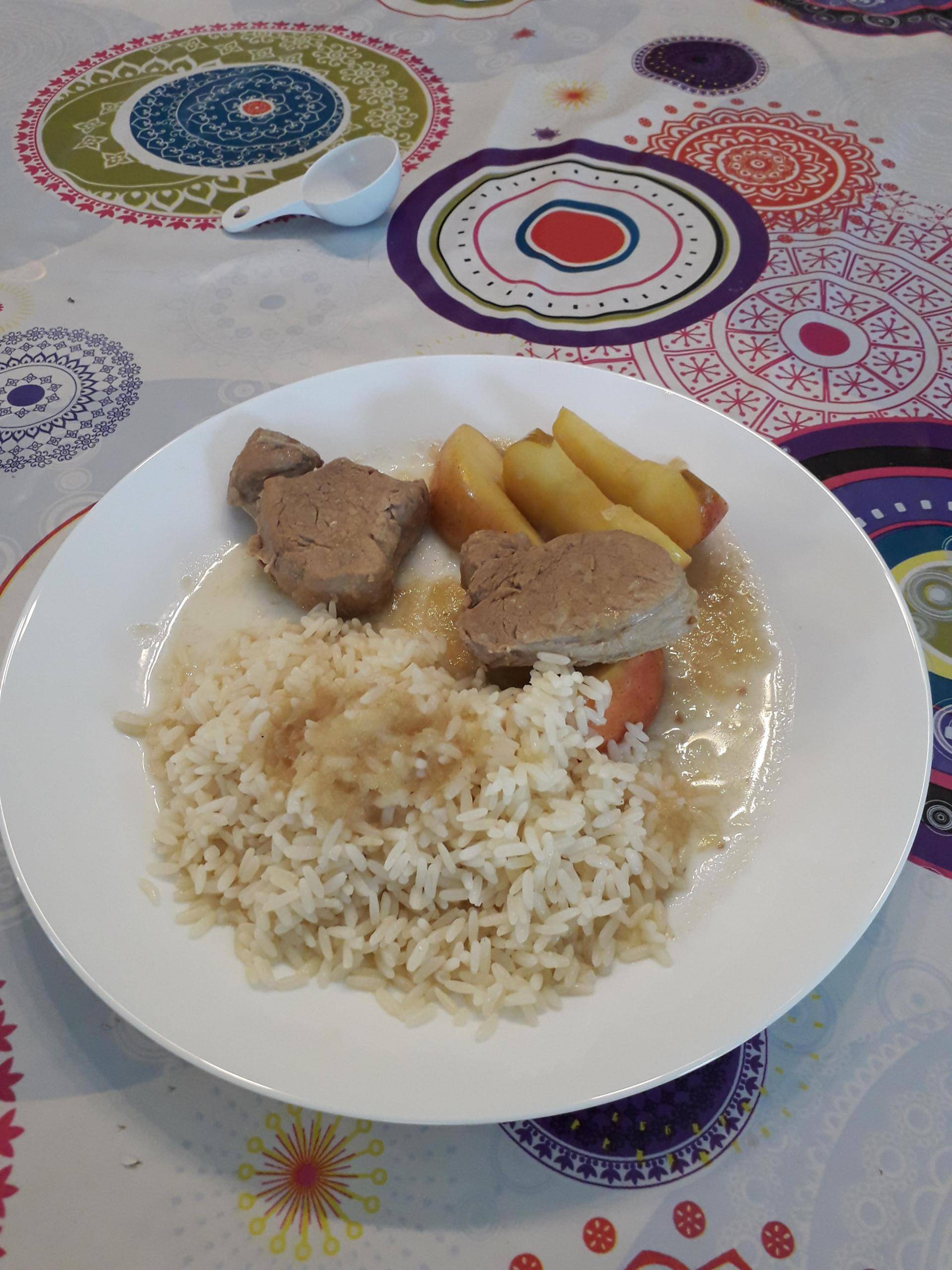 Filet mignon de porc au cidre et aux pommes - Recette Companion XL | Moulinex